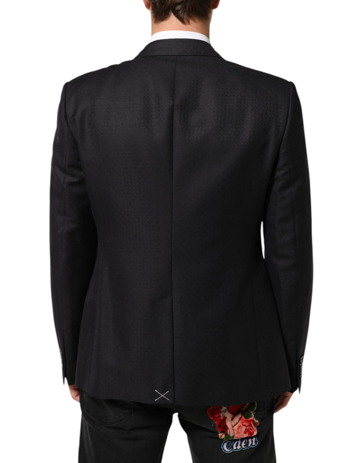 Dolce & Gabbana Schwarz Wolle 2 Knöpfe Anzug Jacke Männer Blazer