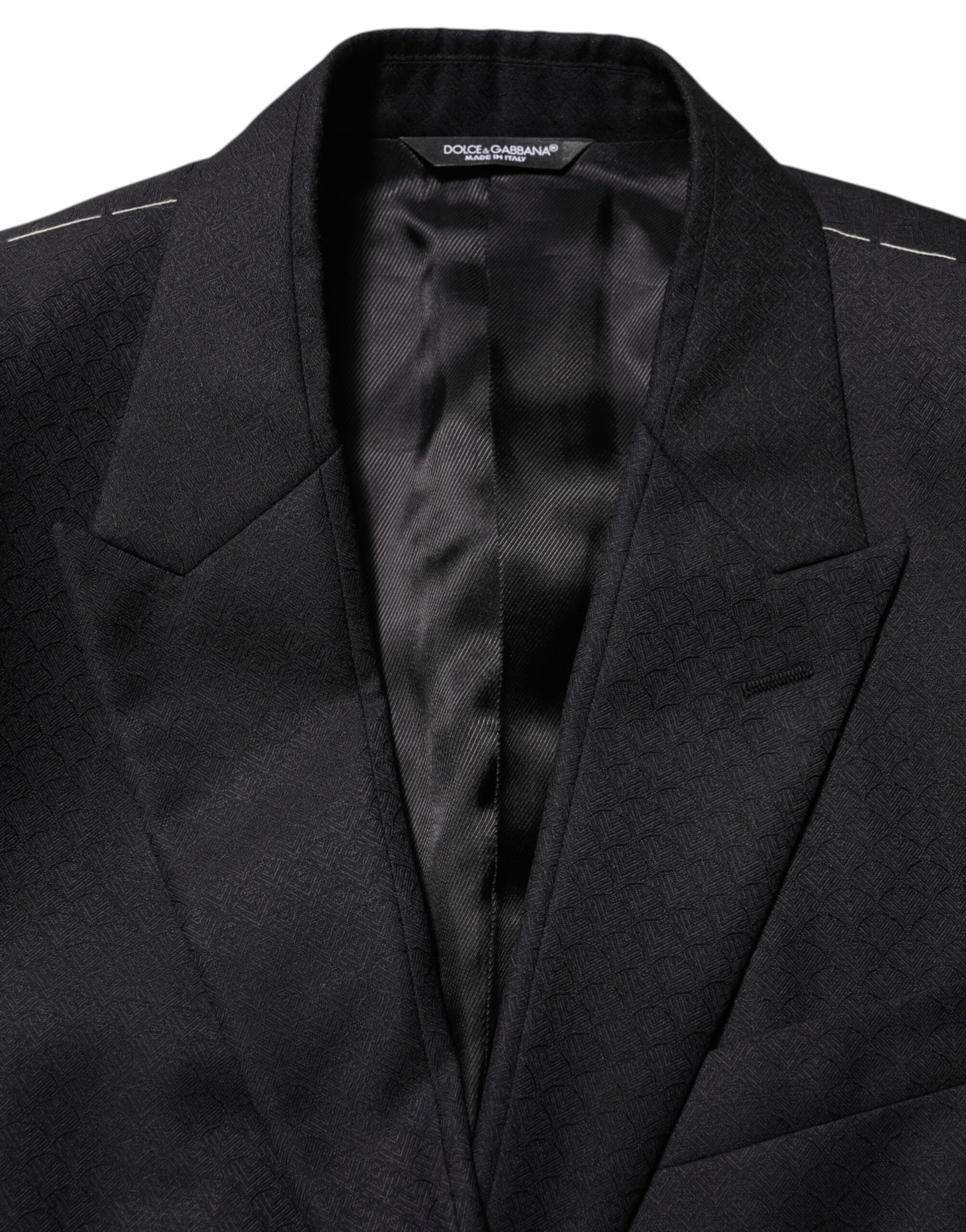 Dolce & Gabbana Schwarz Wolle 2 Knöpfe Anzug Jacke Männer Blazer