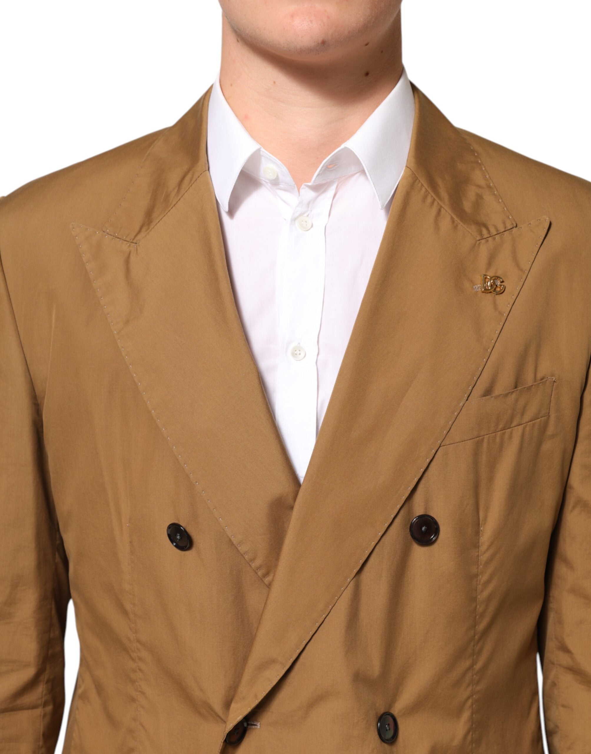 Dolce & Gabbana Brauner TAORMINA Zweireihiger Anzug, 2-teilig