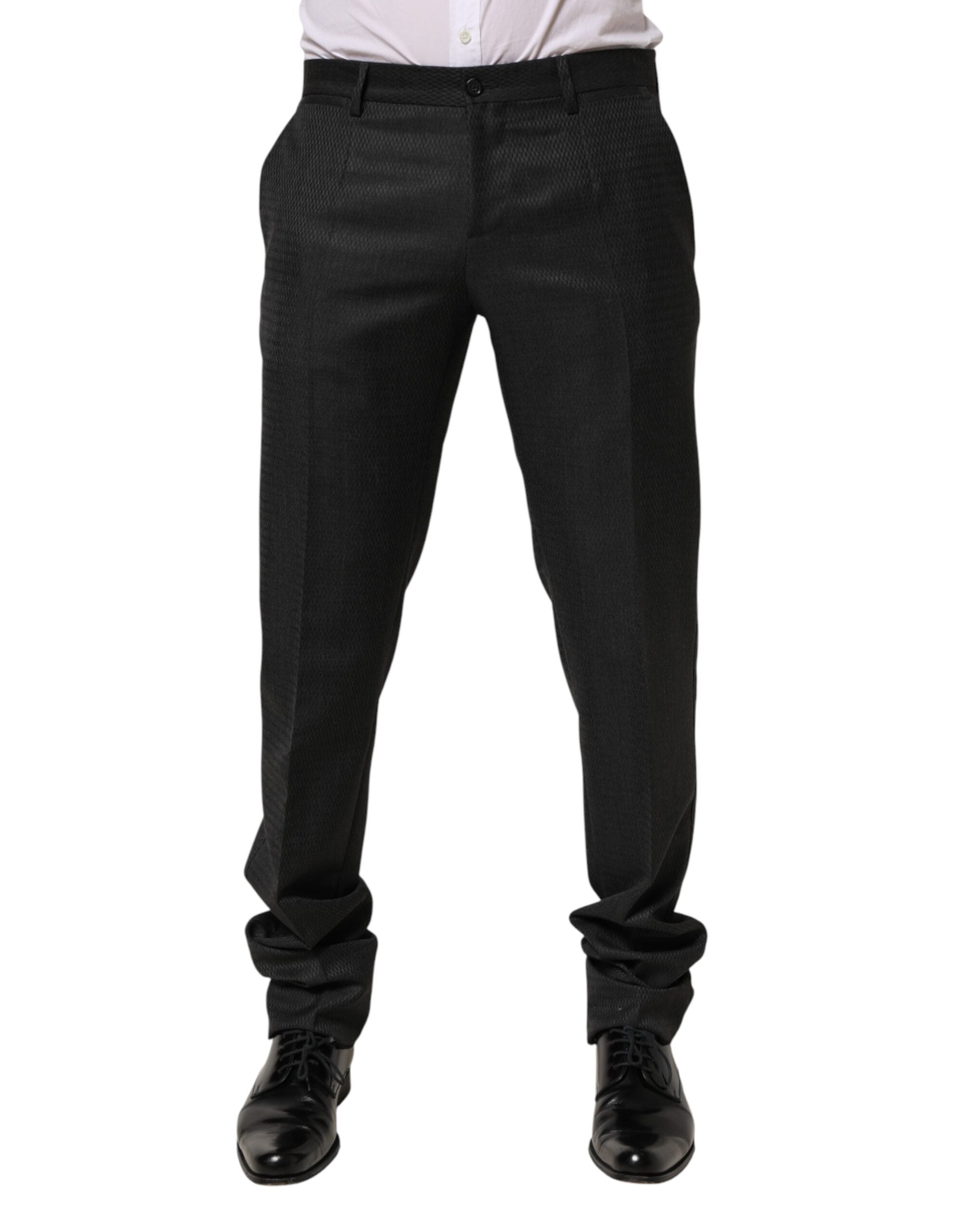 Dolce & Gabbana Schwarze Wollhose für Herren