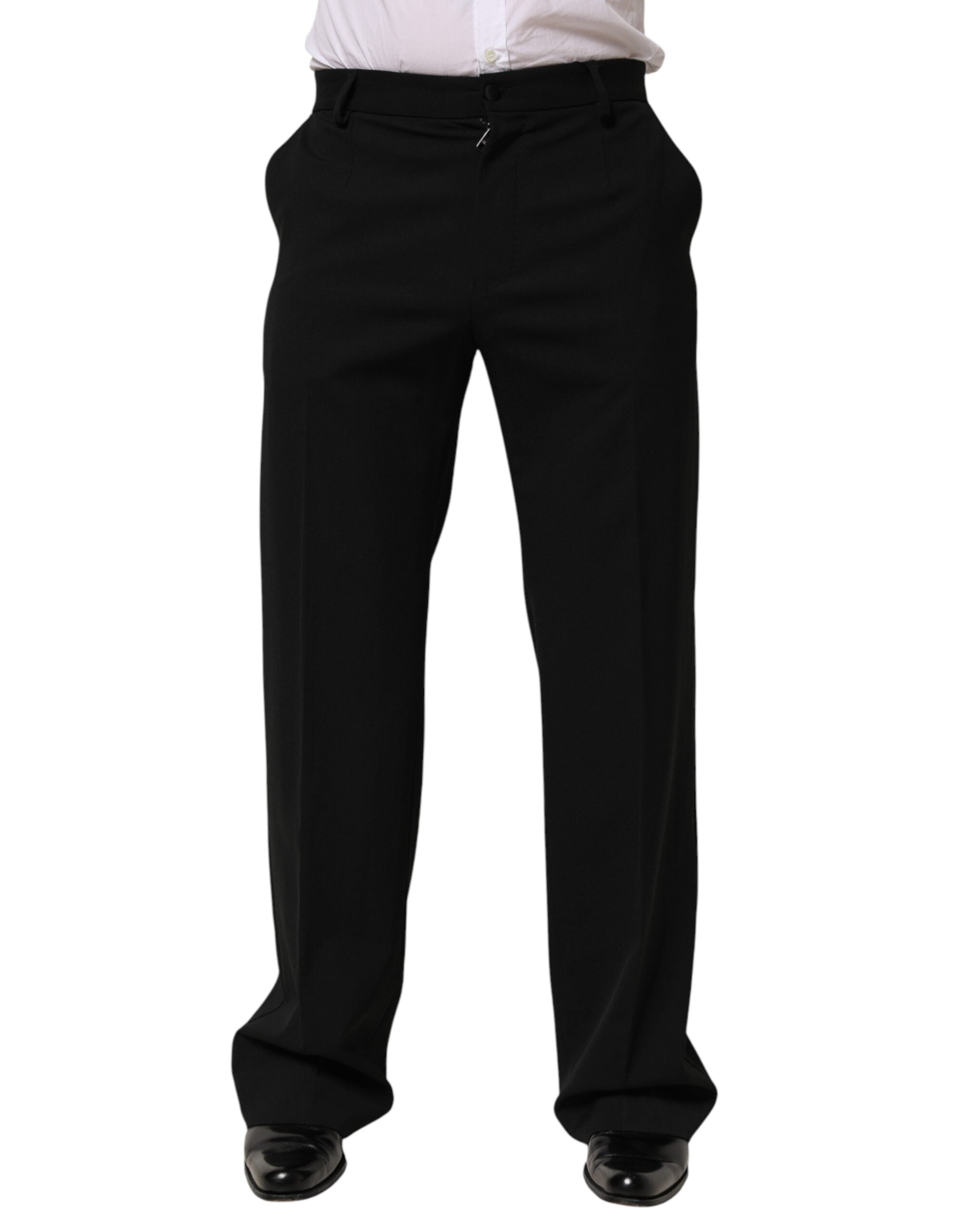 Dolce & Gabbana Schwarze Wollhose für Herren