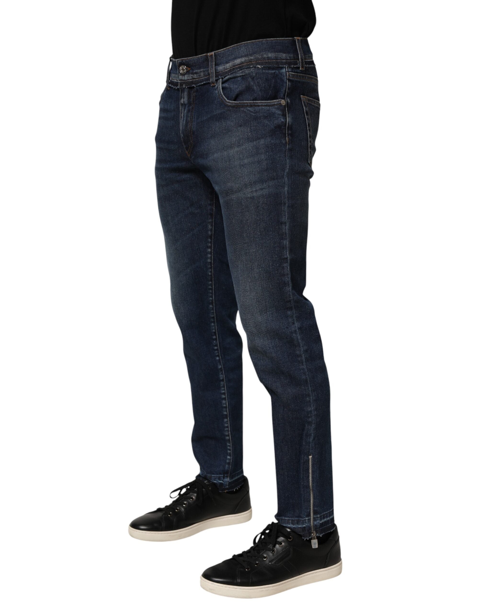 Dolce & Gabbana Stretch-Baumwoll-Jeans im Skinny-Fit für Herren in Blau