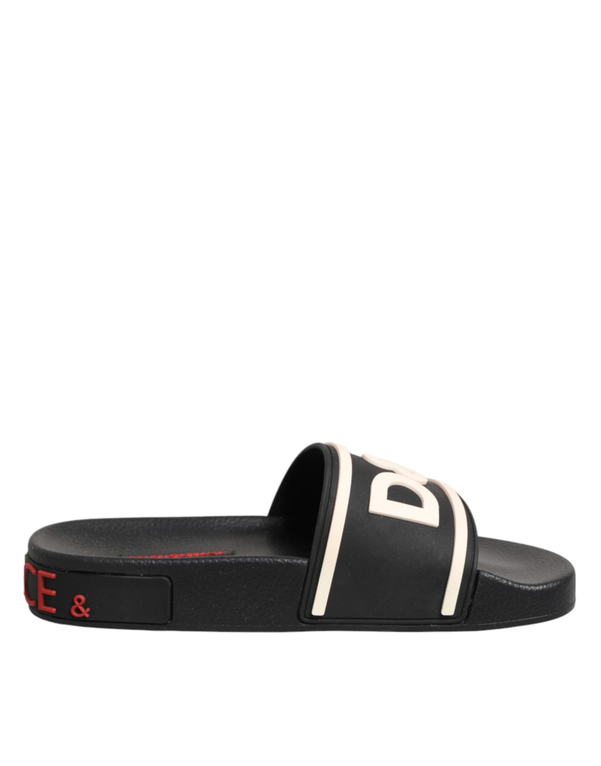 Dolce & Gabbana Schwarze Gummisandalen