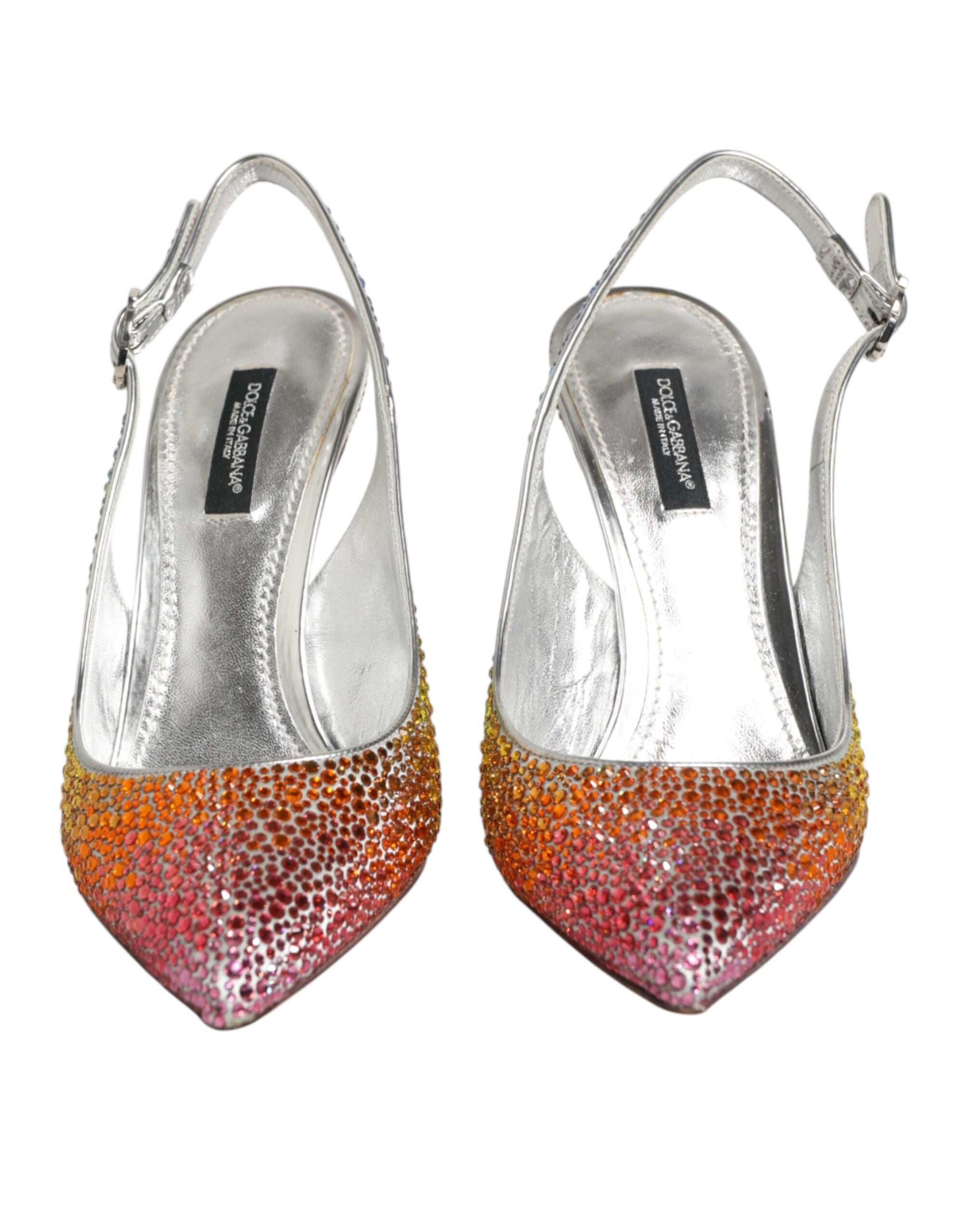 Dolce & Gabbana Pumps mit Pailletten und Fersenriemen in Multicolor