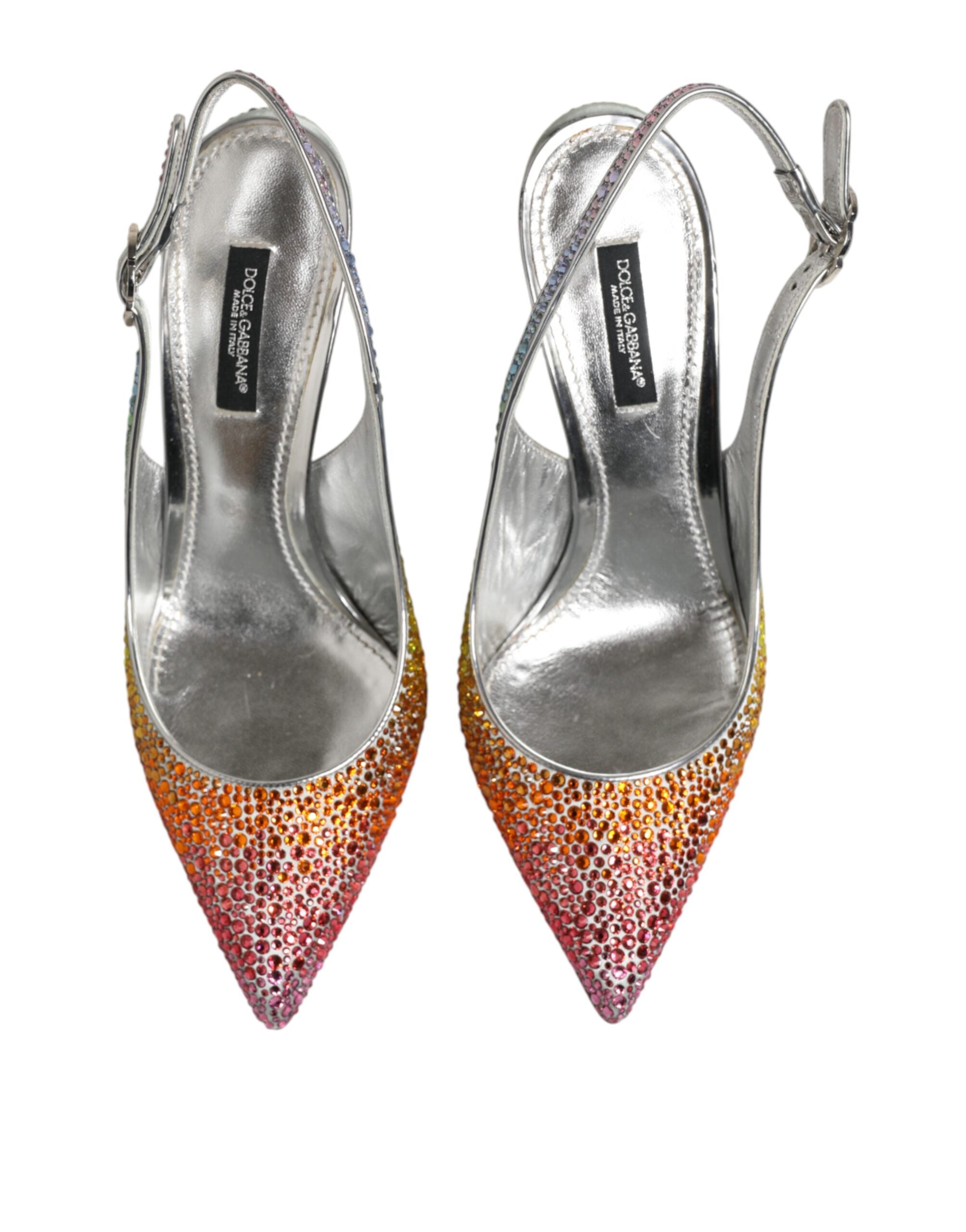 Dolce & Gabbana Pumps mit Pailletten und Fersenriemen in Multicolor