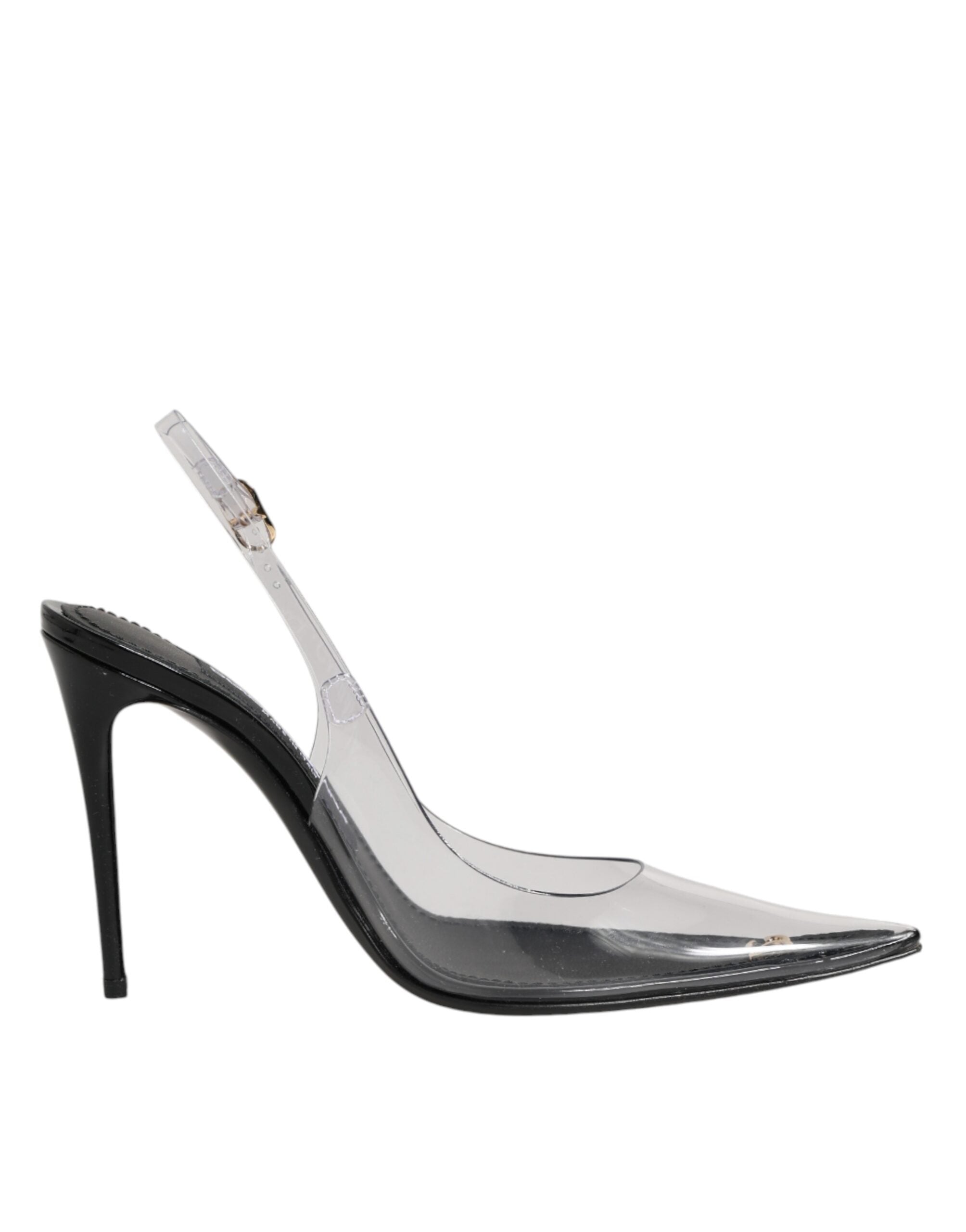 Dolce & Gabbana Schwarze Leder Slingback Pumps mit PVC-Details