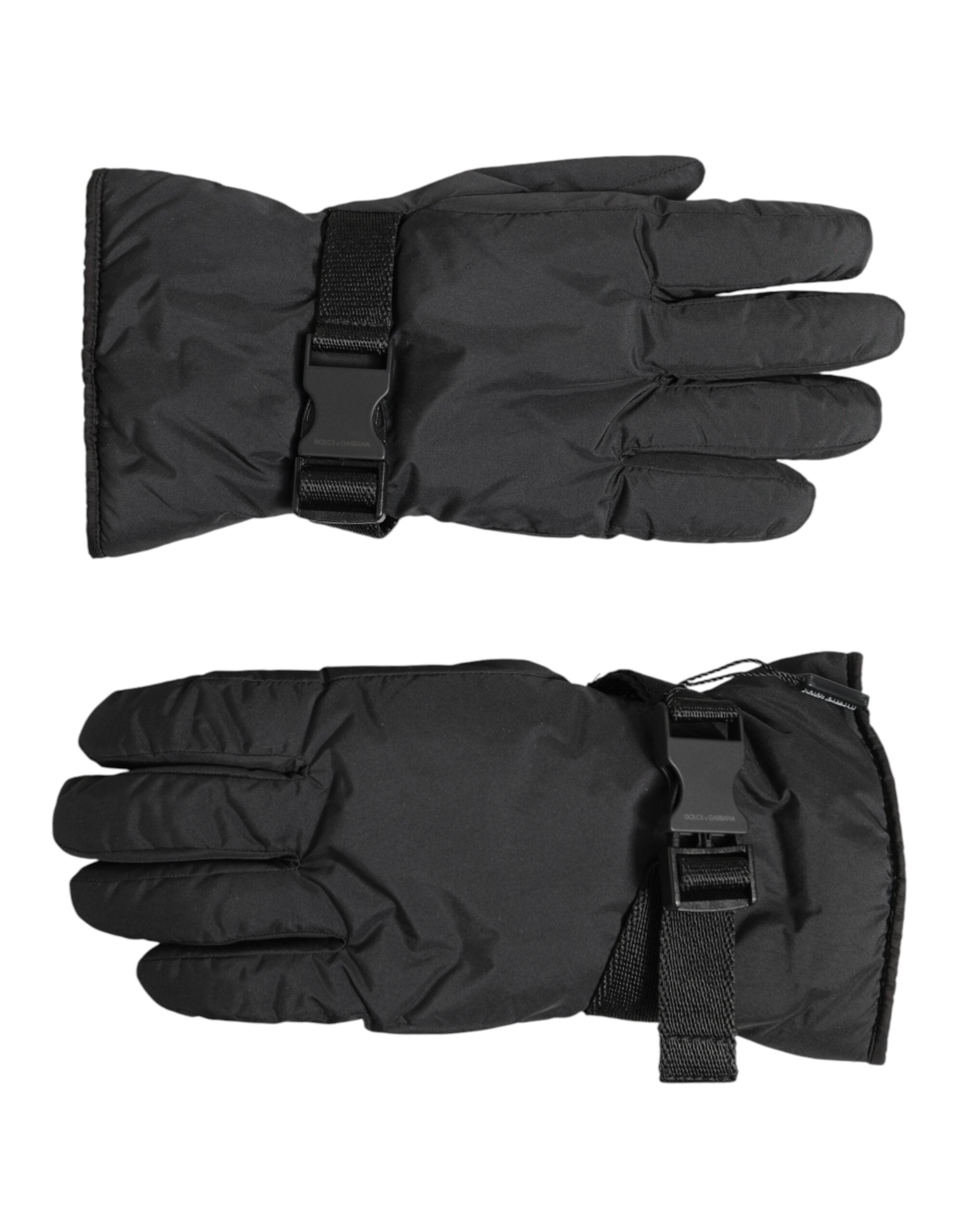 Dolce & Gabbana Schwarze Winddichte Skihandschuhe, Winter, Warm, Rutschfest