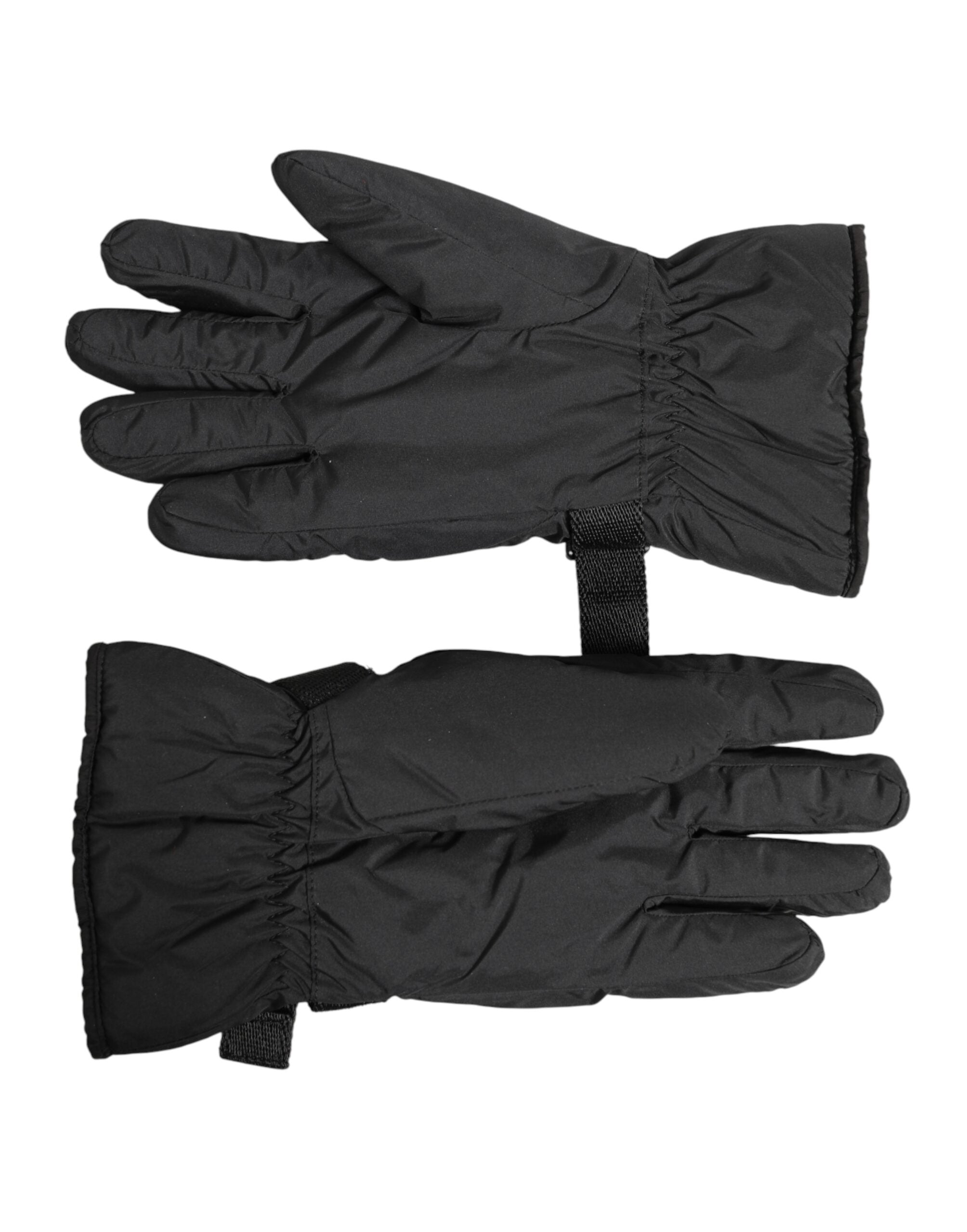 Dolce & Gabbana Schwarze Winddichte Skihandschuhe, Winter, Warm, Rutschfest