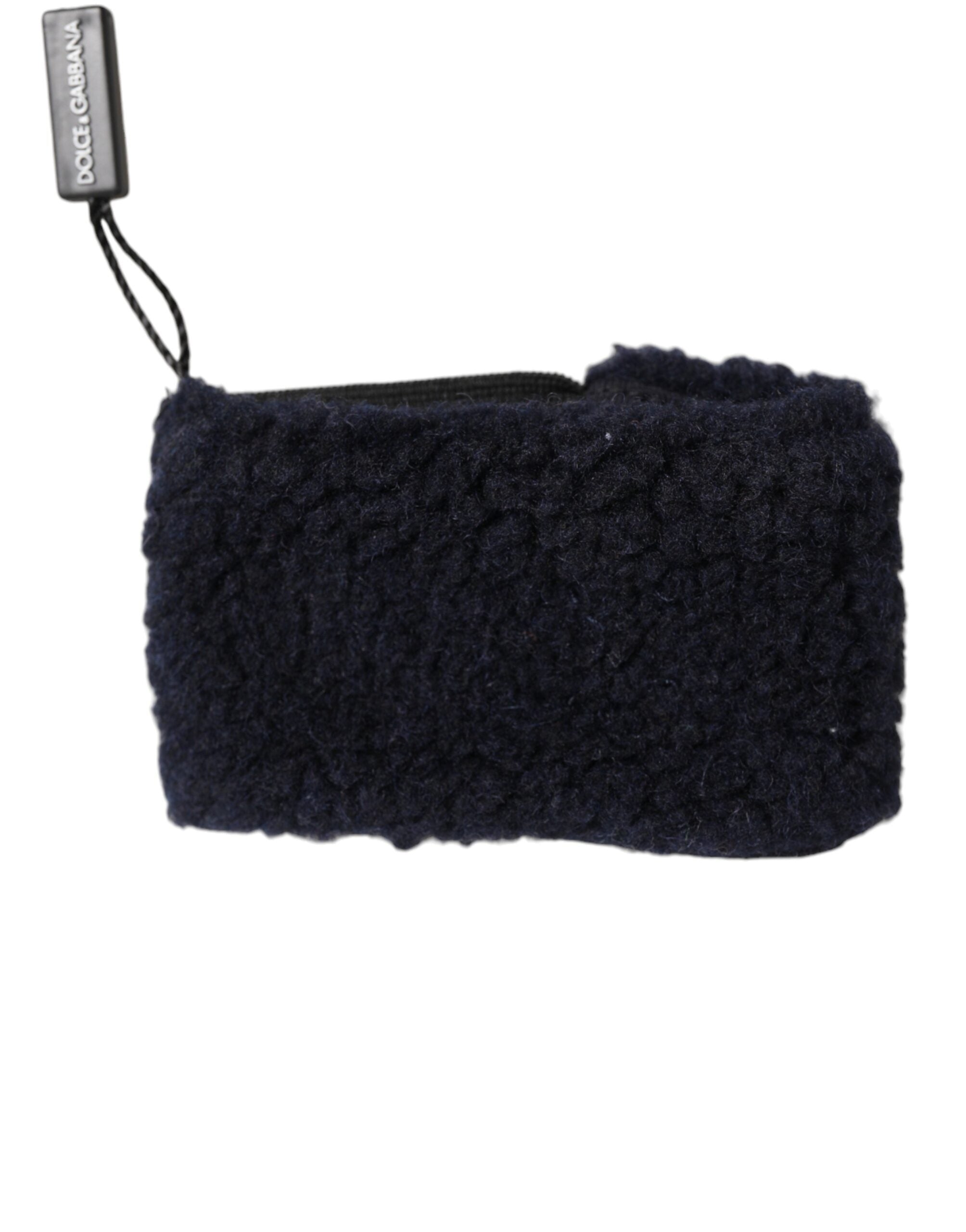 Dolce & Gabbana Schwarze Wollstirnbänder für Herren, gestrickt