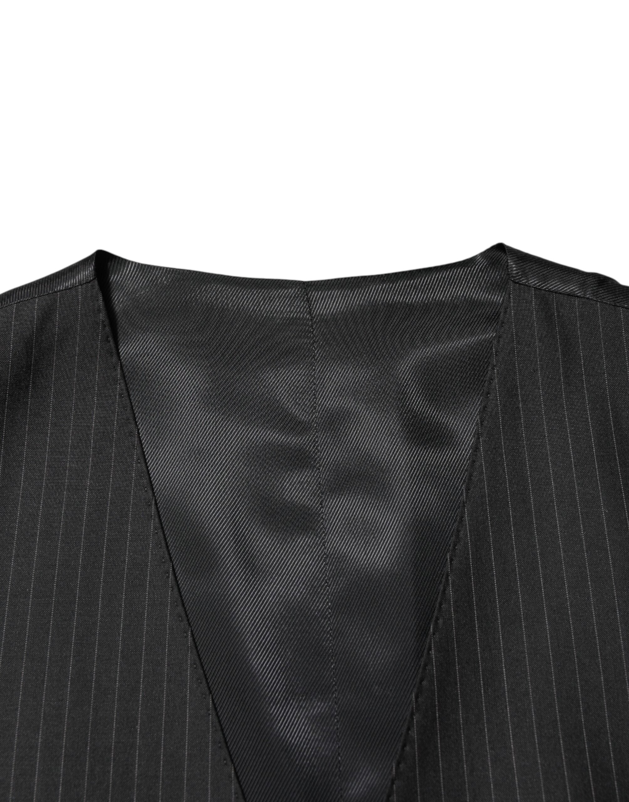 Dolce & Gabbana Schwarze Wollweste für Herren, formell