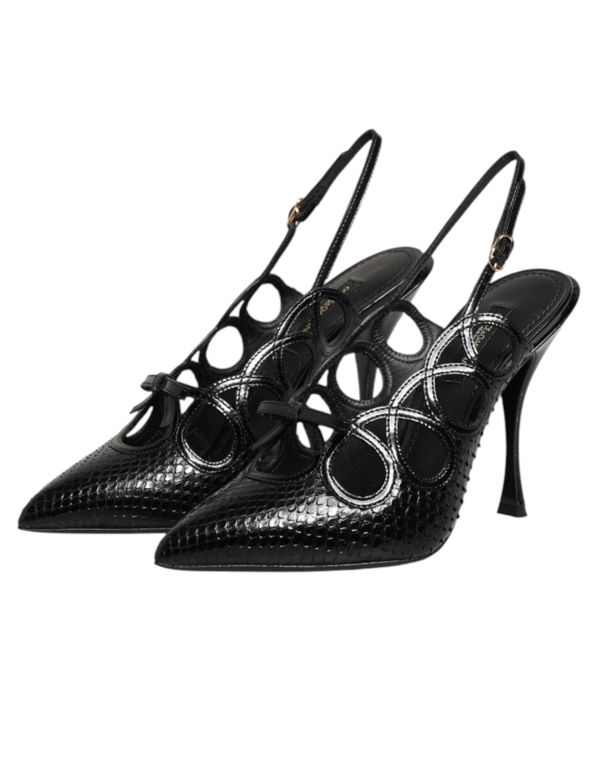 Dolce & Gabbana Lederslingback-Pumps mit hohem Absatz