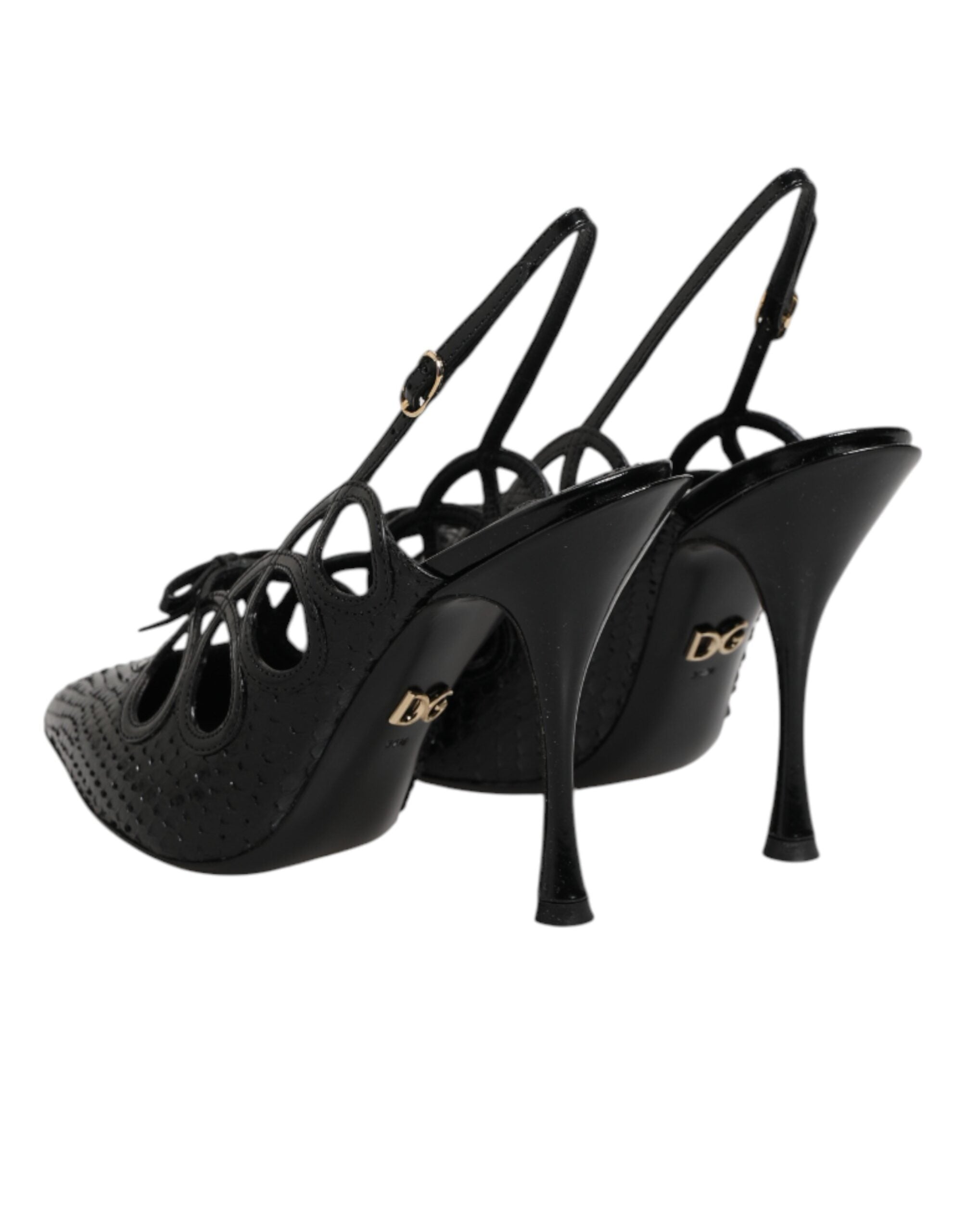 Dolce & Gabbana Lederslingback-Pumps mit hohem Absatz