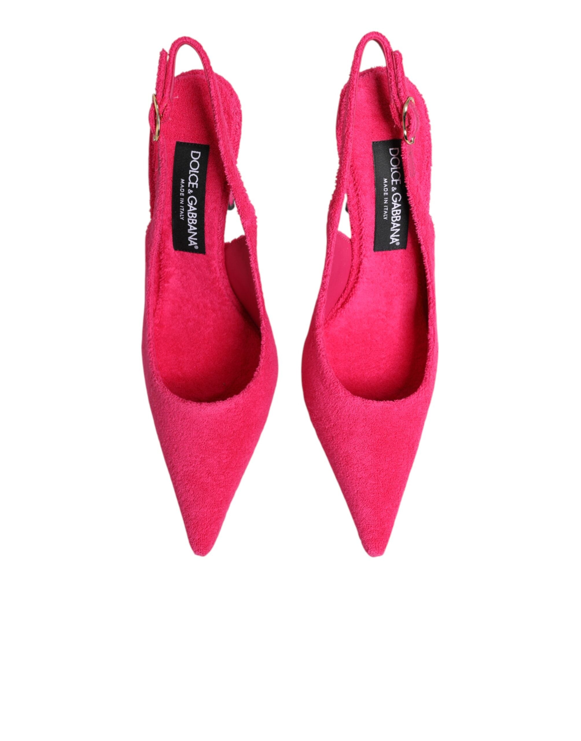 Dolce & Gabbana Pinkfarbene Wildleder-High-Heels mit Slingback