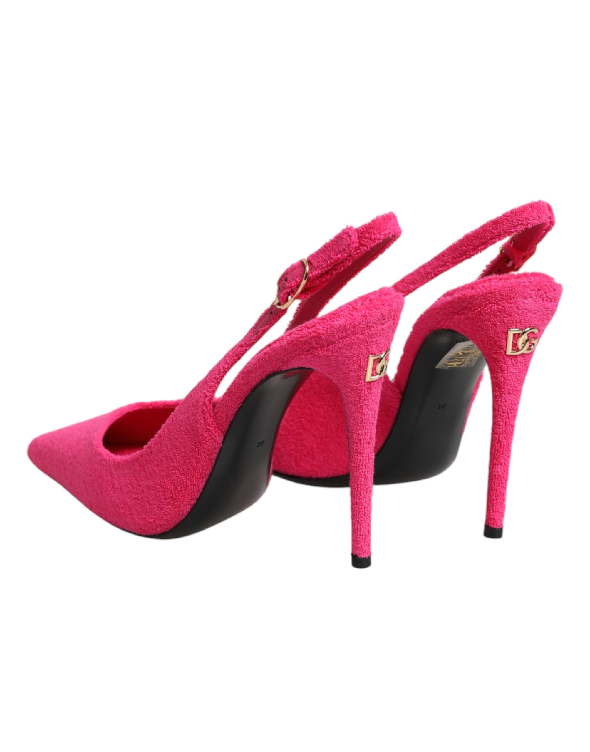 Dolce & Gabbana Pinkfarbene Wildleder-High-Heels mit Slingback
