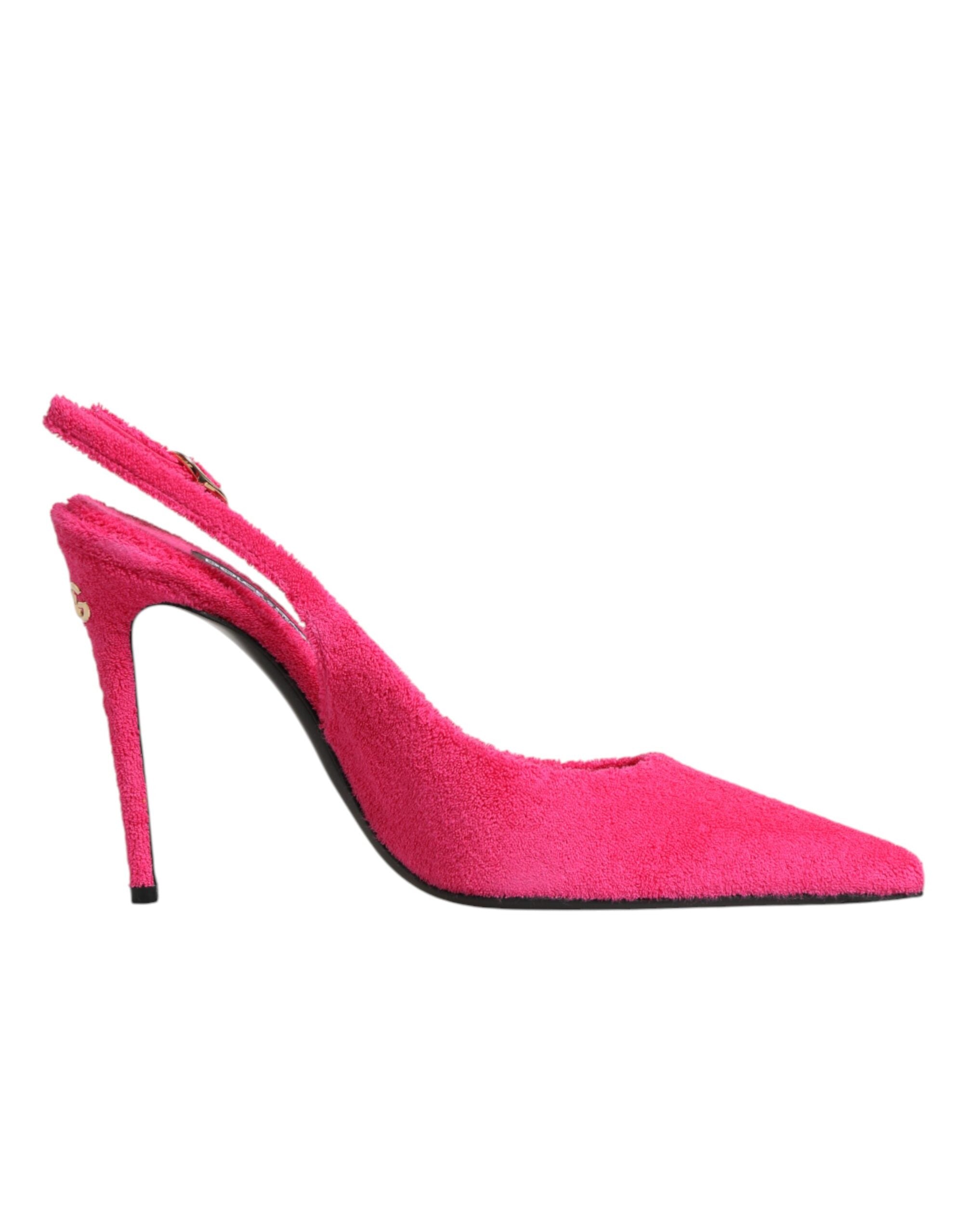 Dolce & Gabbana Pinkfarbene Wildleder-High-Heels mit Slingback