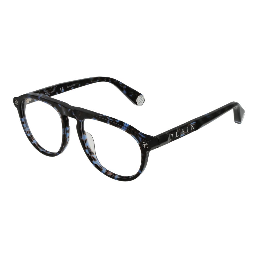 Philipp Plein Brillenrahmen aus blauem Celluloseacetat