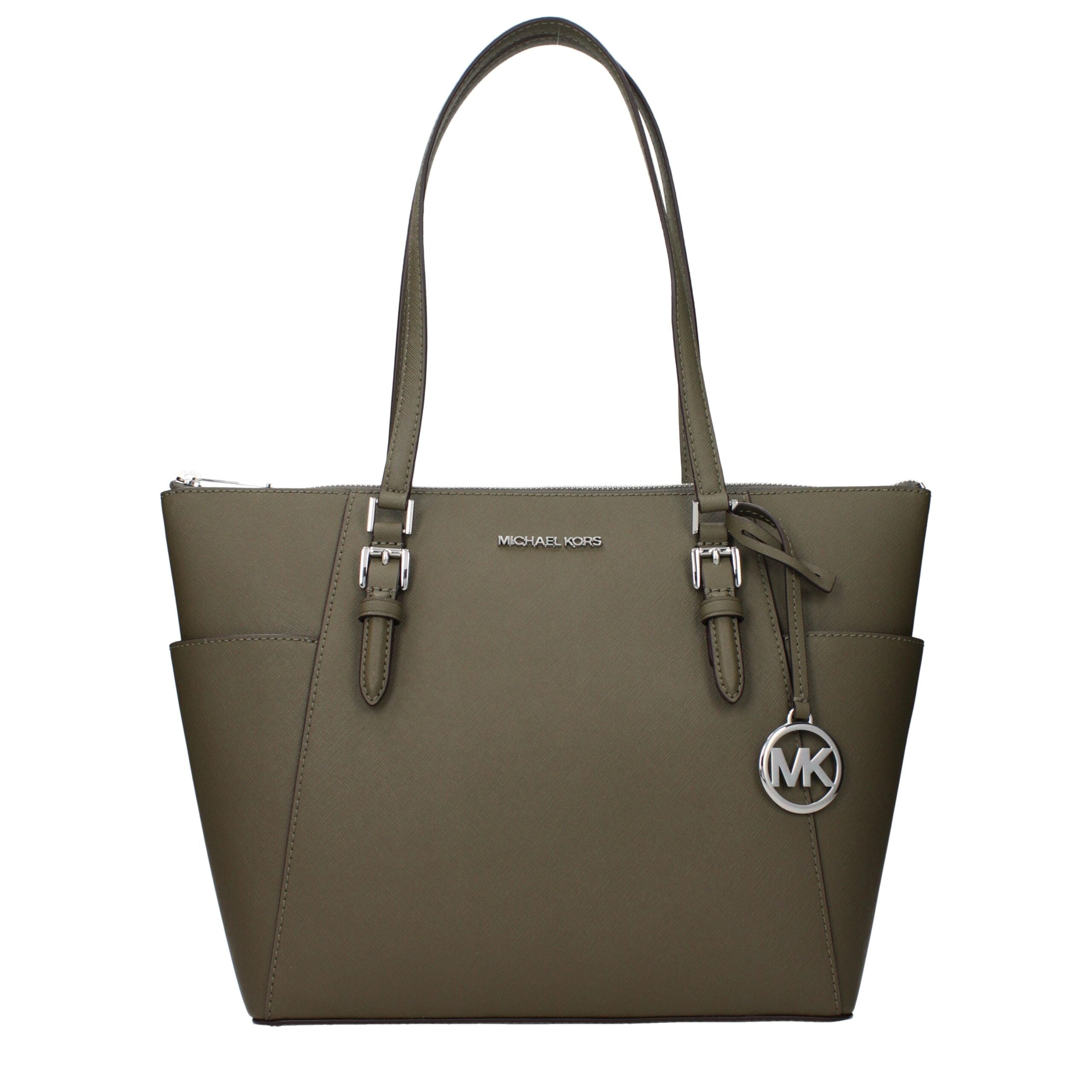 Michael Kors Grüne Leder Schultertasche