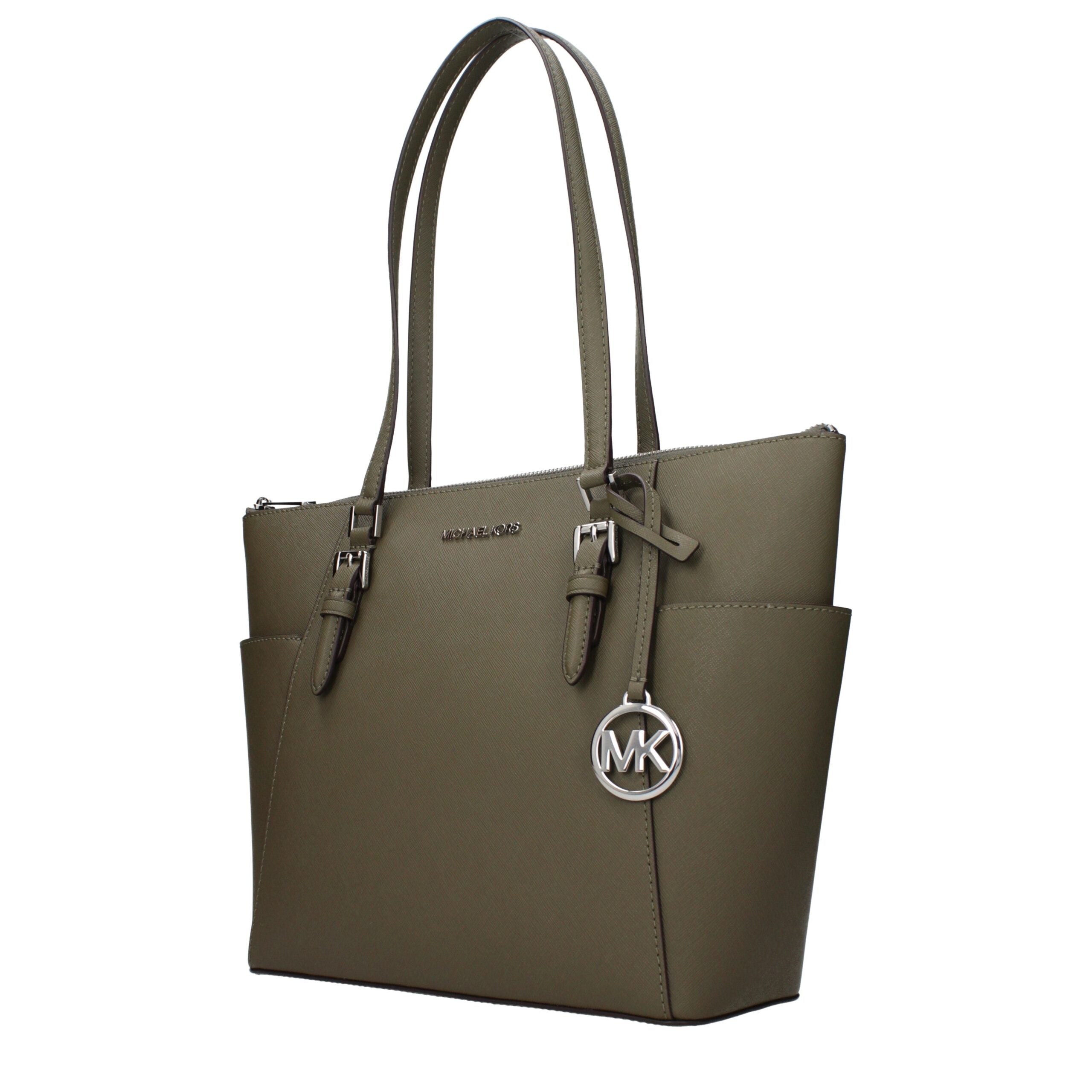Michael Kors Grüne Leder Schultertasche