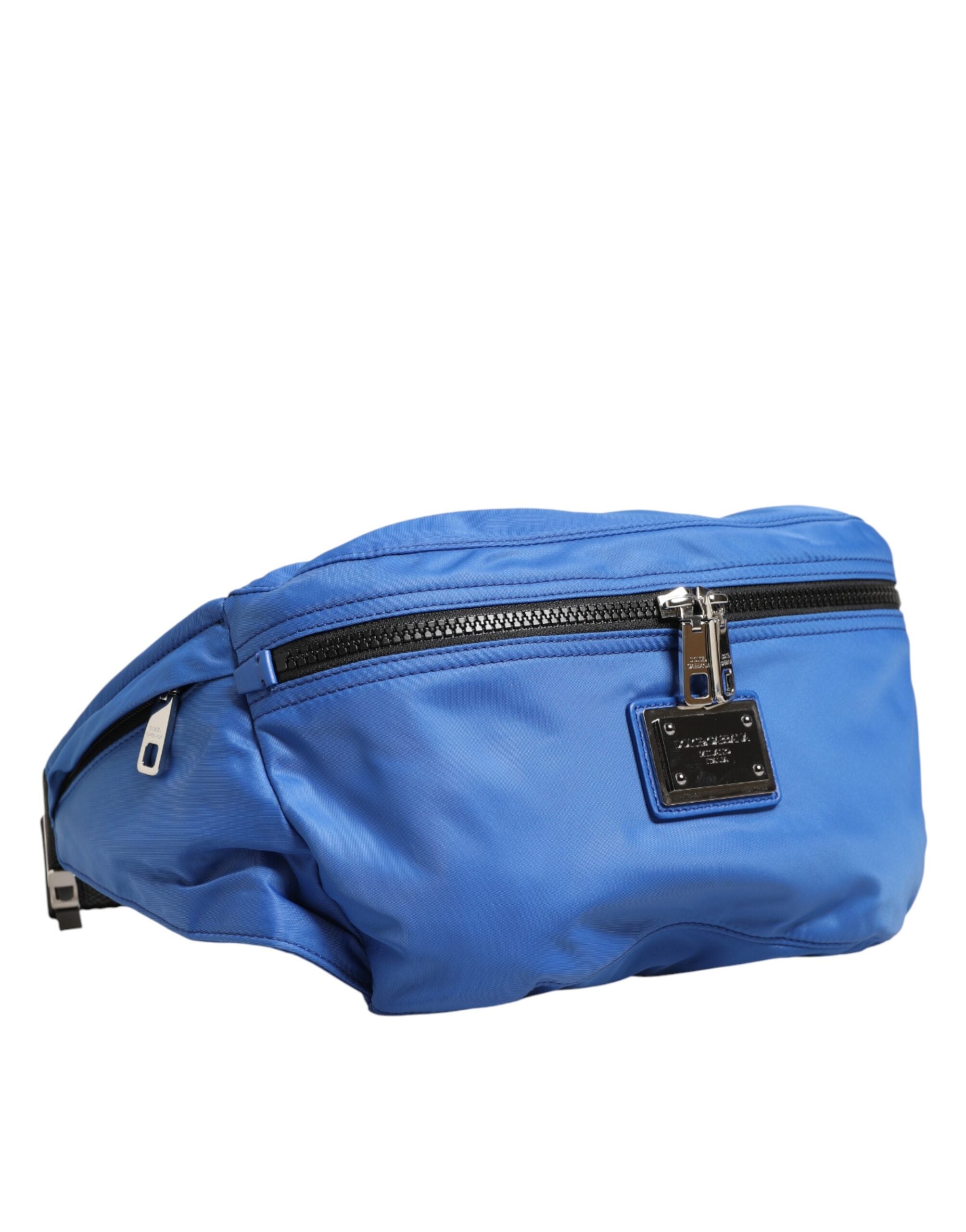 Dolce & Gabbana Blauer Logo-Plakette Nylon-Taillen-Gürteltasche Herren Borse Bag