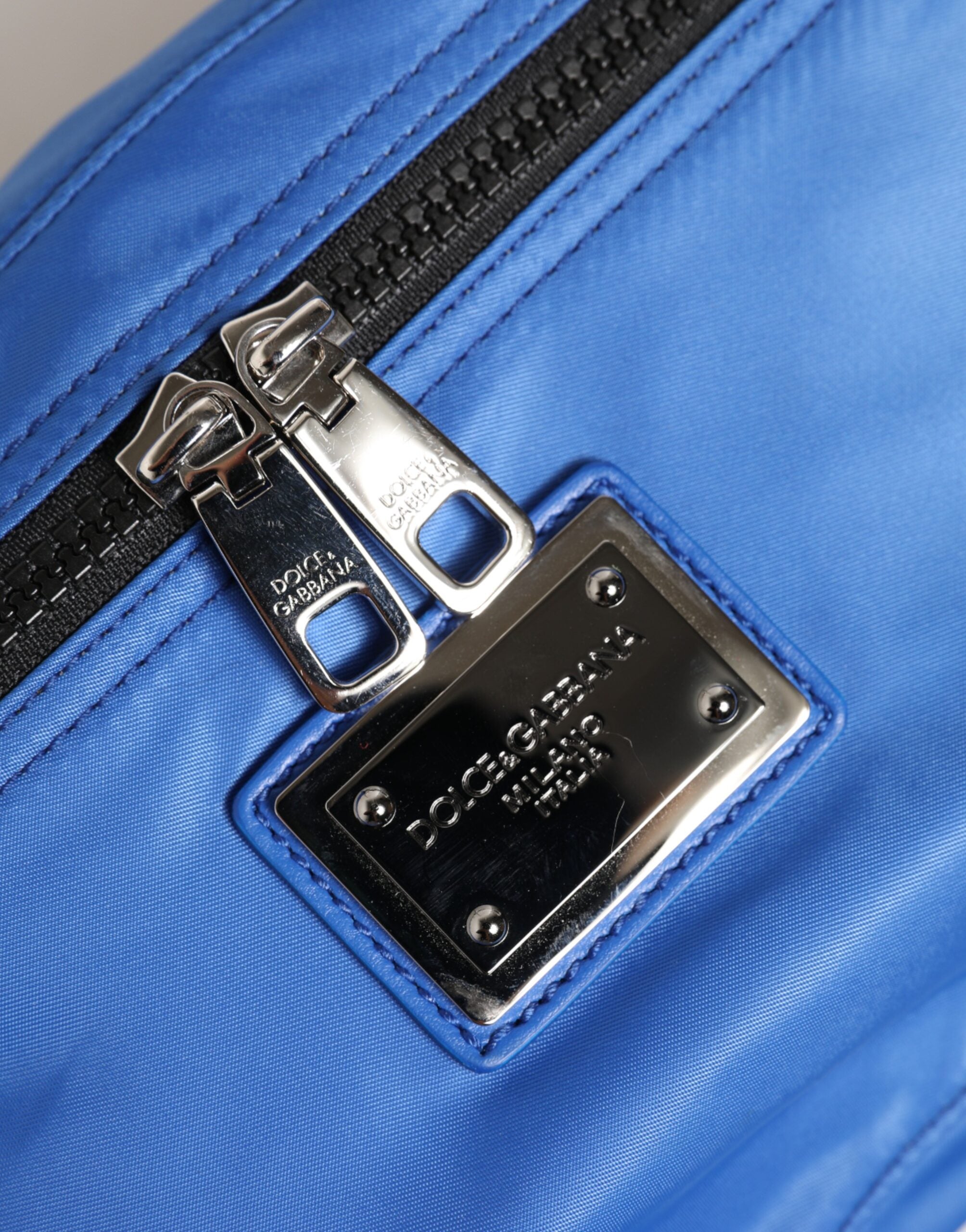 Dolce & Gabbana Blauer Logo-Plakette Nylon-Taillen-Gürteltasche Herren Borse Bag
