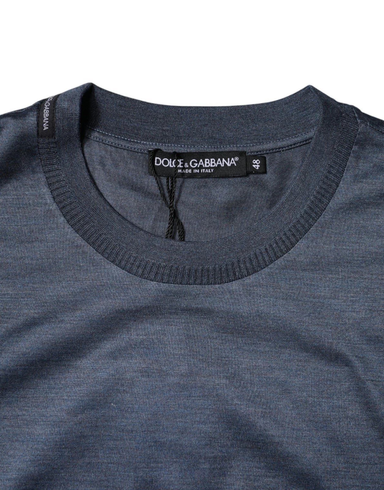 Dolce & Gabbana Seiden-T-Shirt mit Rundhalsausschnitt und kurzen Ärmeln für Herren