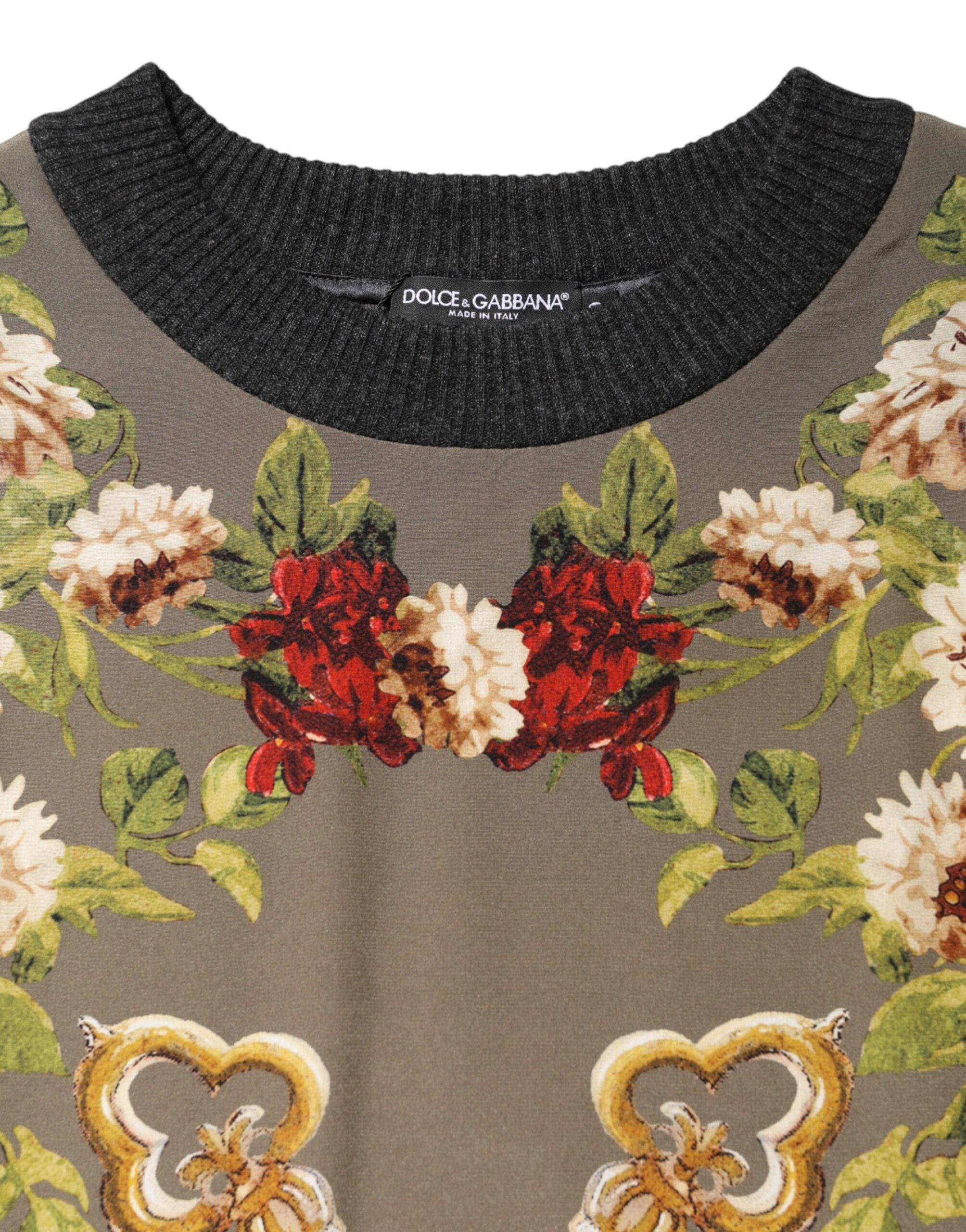 Dolce & Gabbana Zauberhaftes Sizilien Seiden-Pullover mit Rundhalsausschnitt