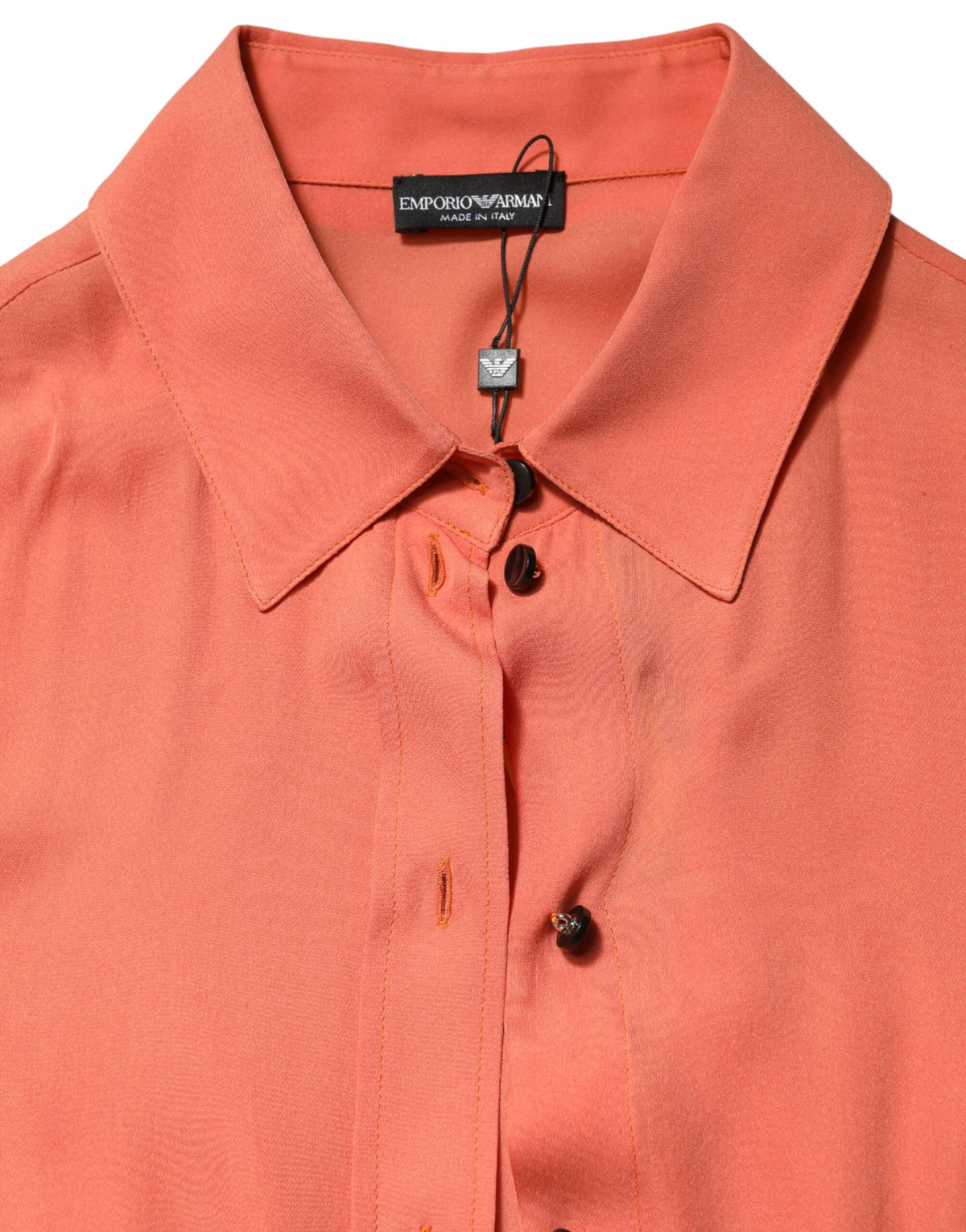 Emporio Armani Orange Hemd mit Knopfleiste und langem Arm