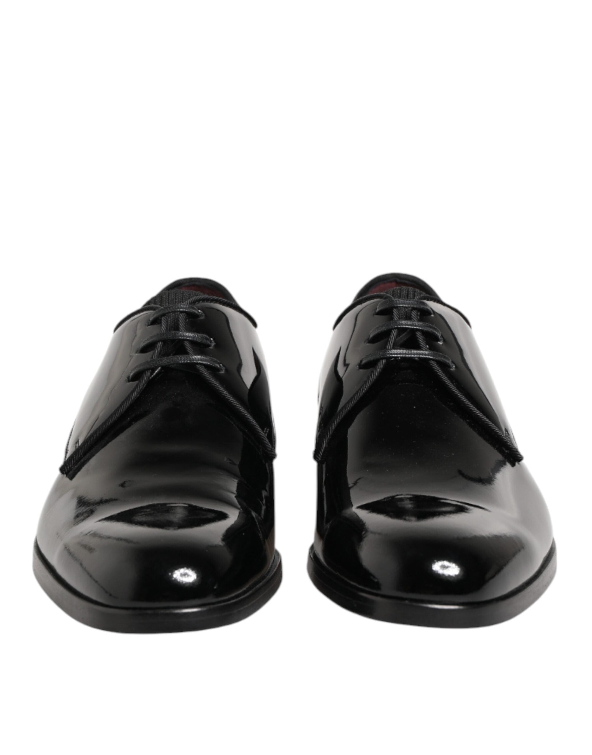Dolce & Gabbana Schwarze Derby-Schnürschuhe aus Kalbsleder