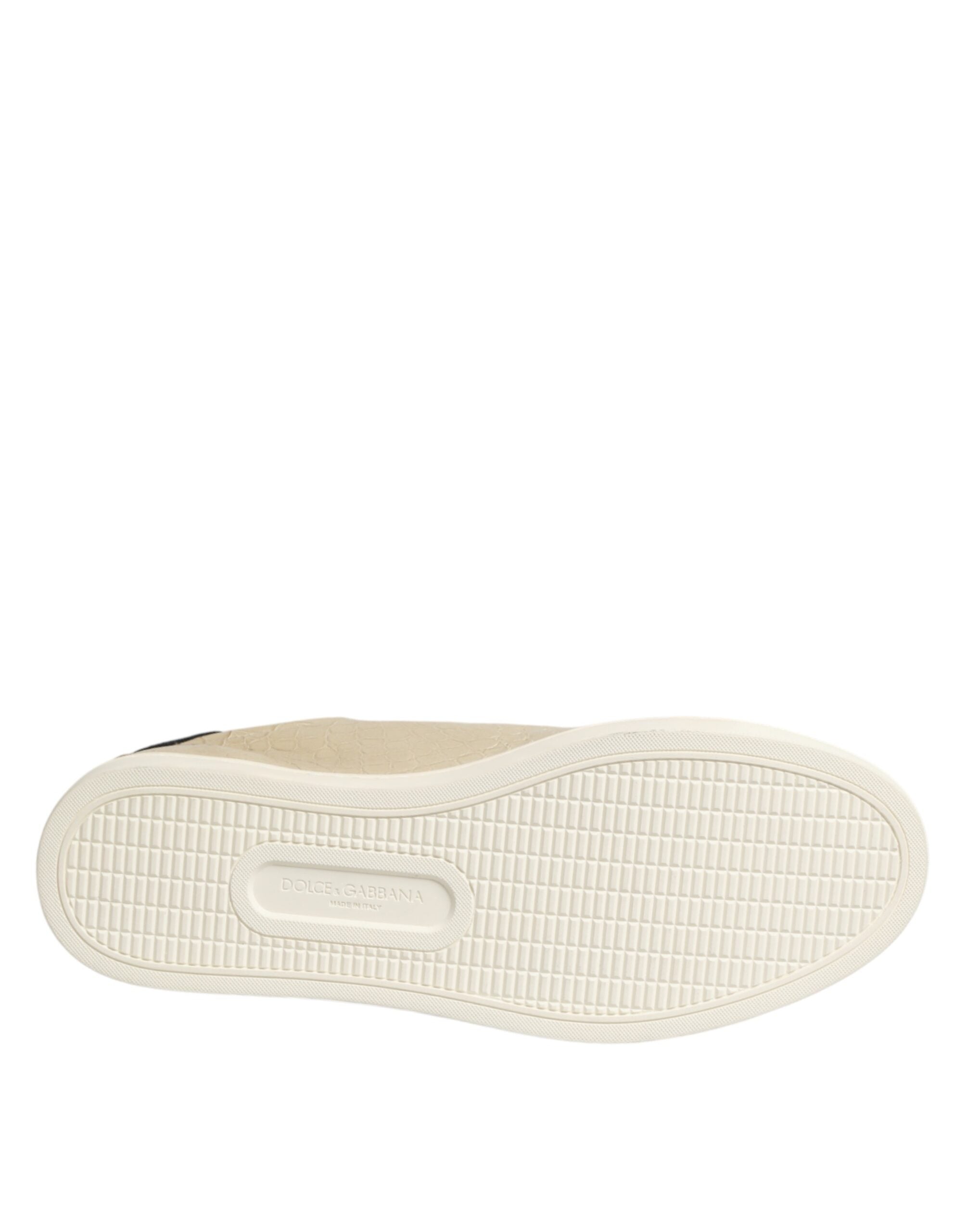Dolce & Gabbana Beige London Leder-Sneakers