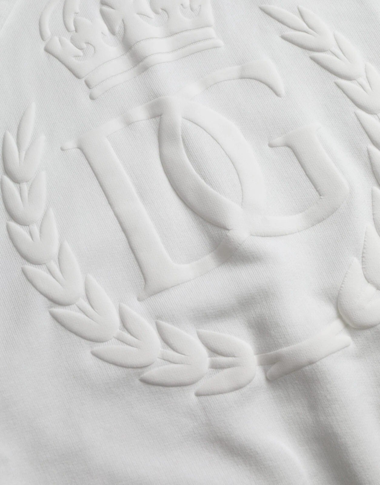Dolce & Gabbana Weißer Baumwoll-Kapuzenpullover für Herren
