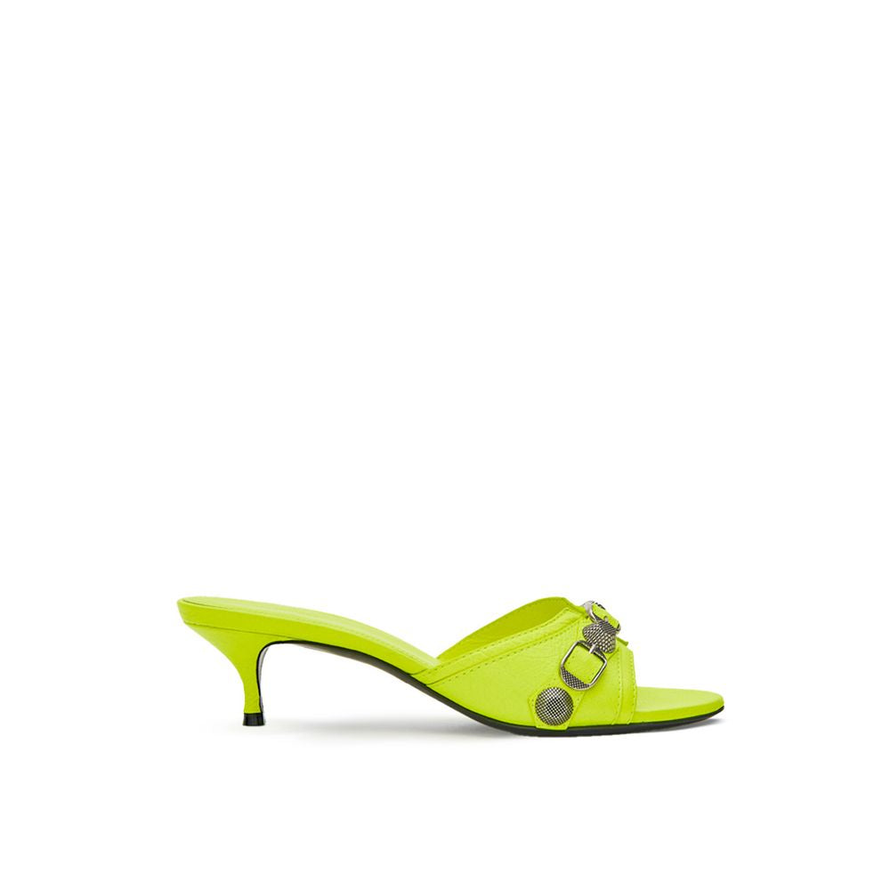 Balenciaga Gelbe Leder-Mules
