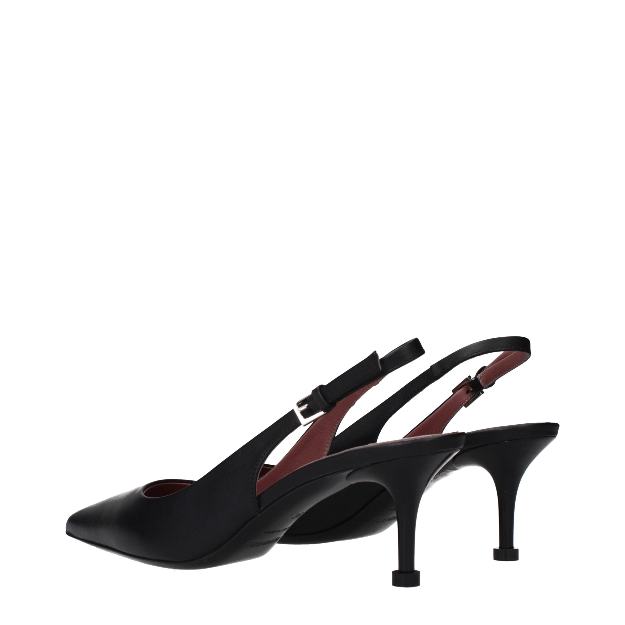 Premiata Schwarze Leder Plateau-Pumps