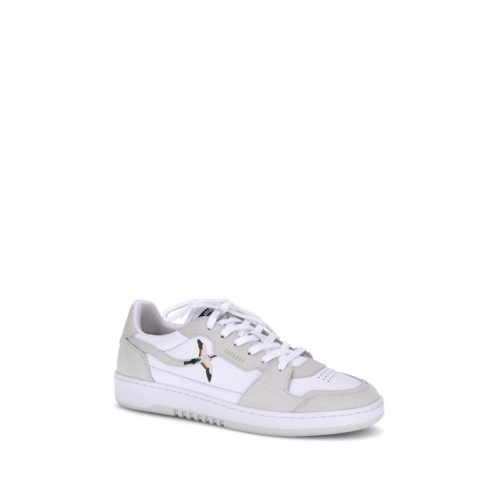 Axel Arigato Weiße Low-Top-Sneaker aus Kalbsleder Bos Taurus