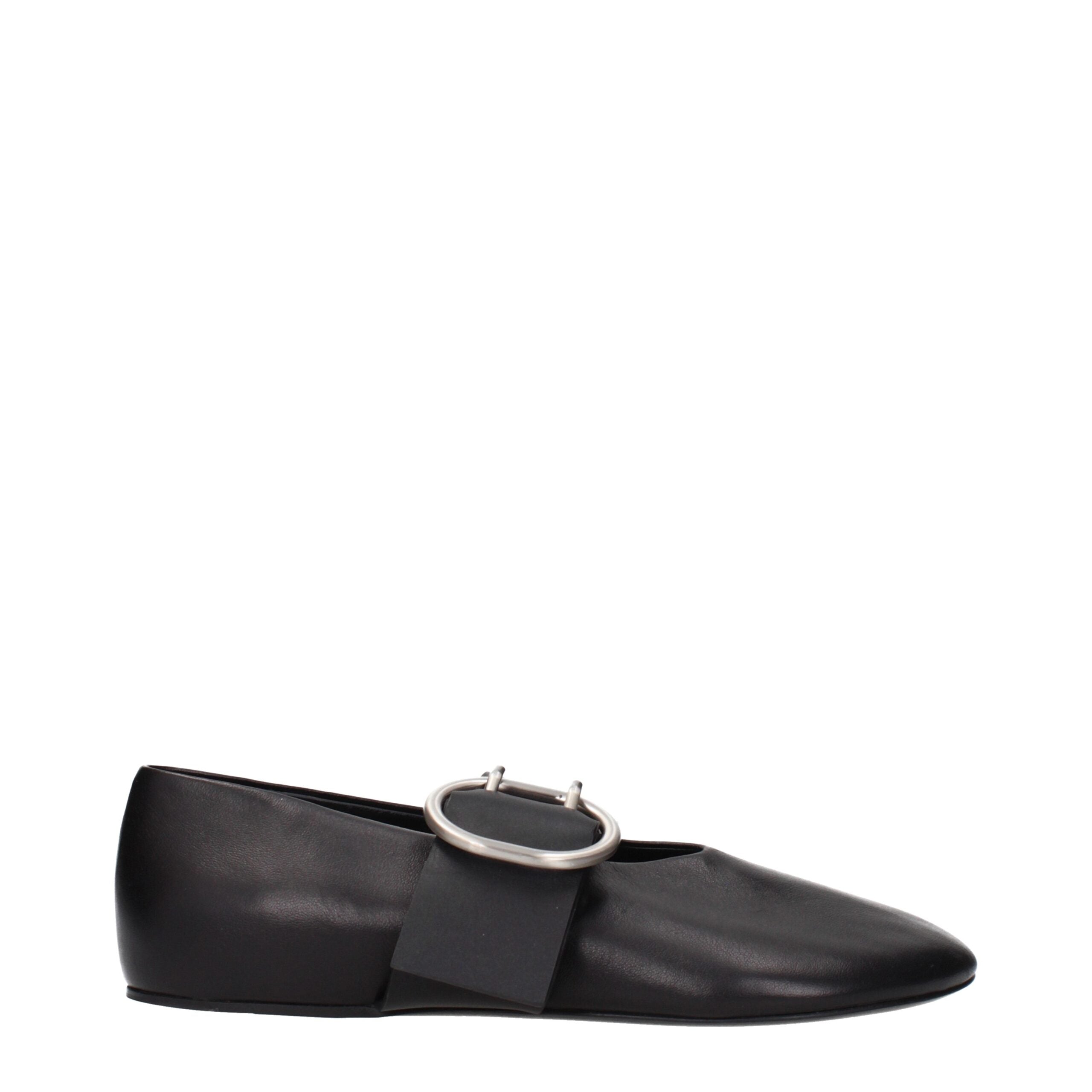 Jil Sander Schwarze Ballerinas aus Leder