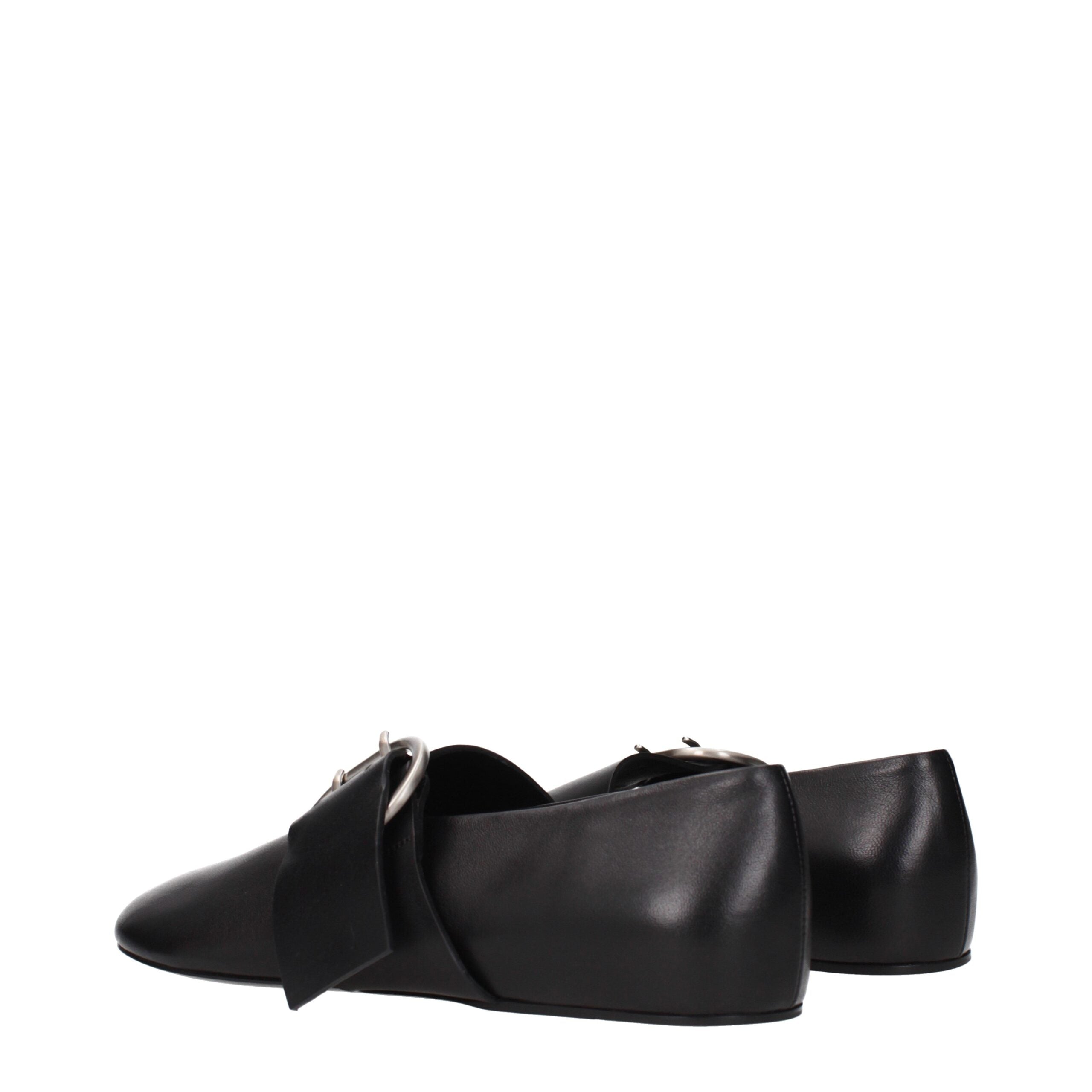 Jil Sander Schwarze Ballerinas aus Leder
