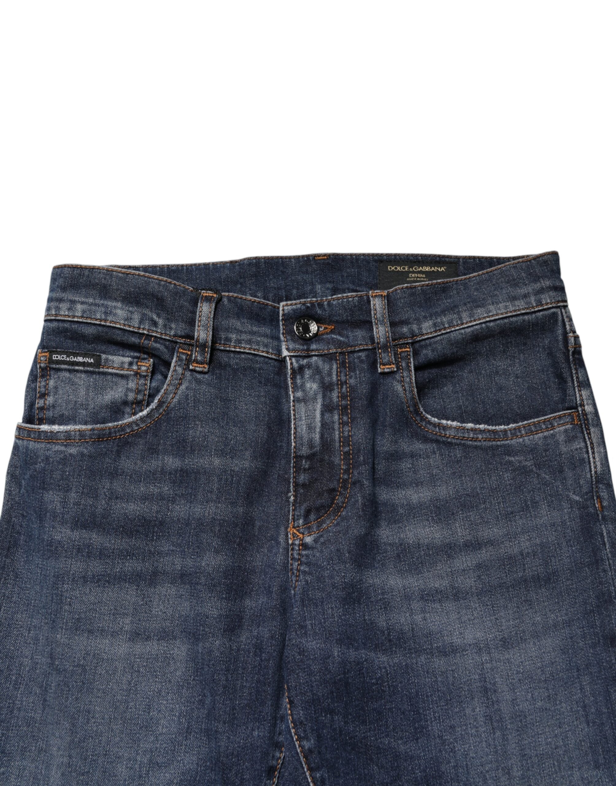 Dolce & Gabbana Stretch-Baumwoll-Jeans im Skinny-Fit für Herren in Blau