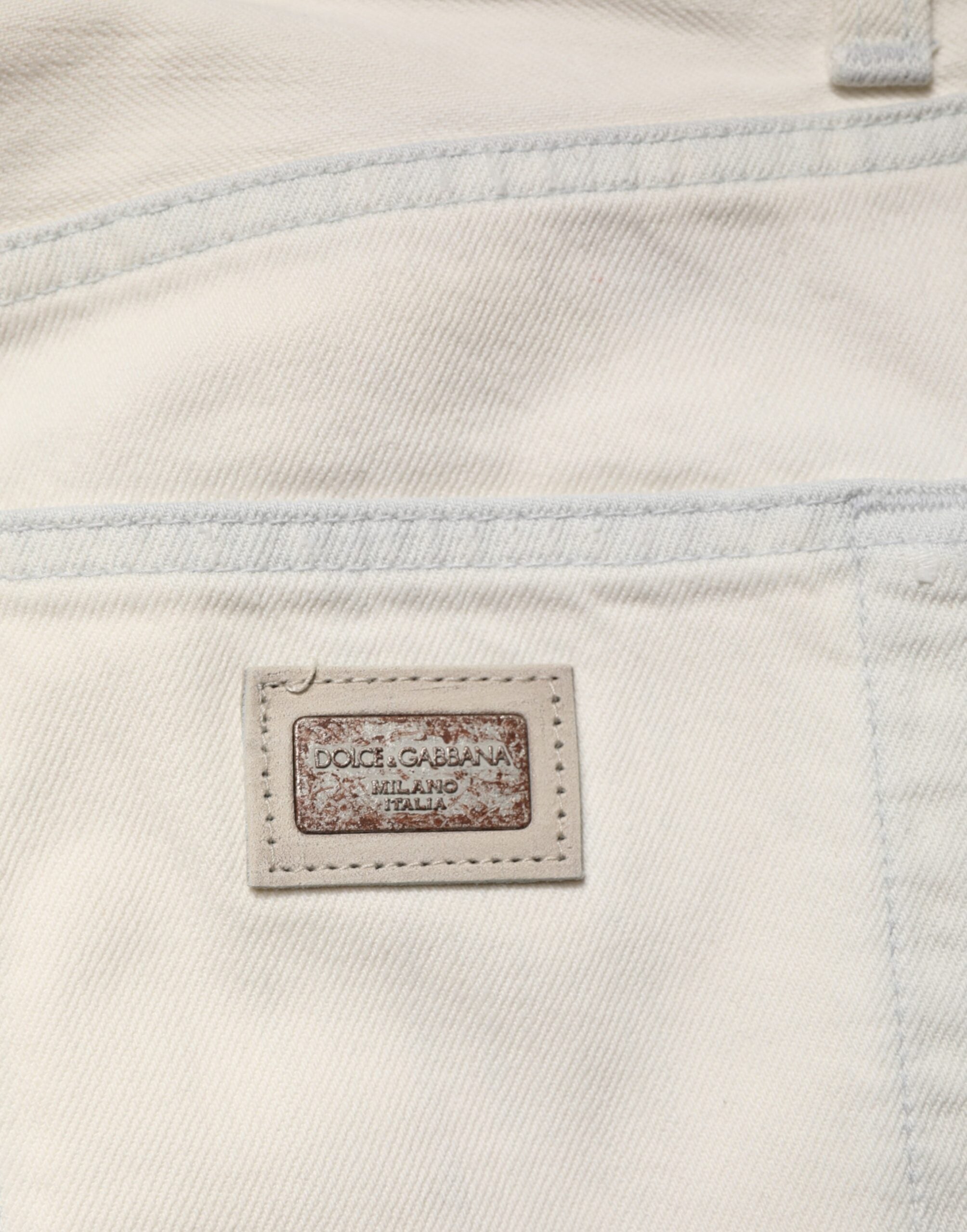 Dolce & Gabbana Weiße Skinny-Jeans aus Baumwolle für Herren