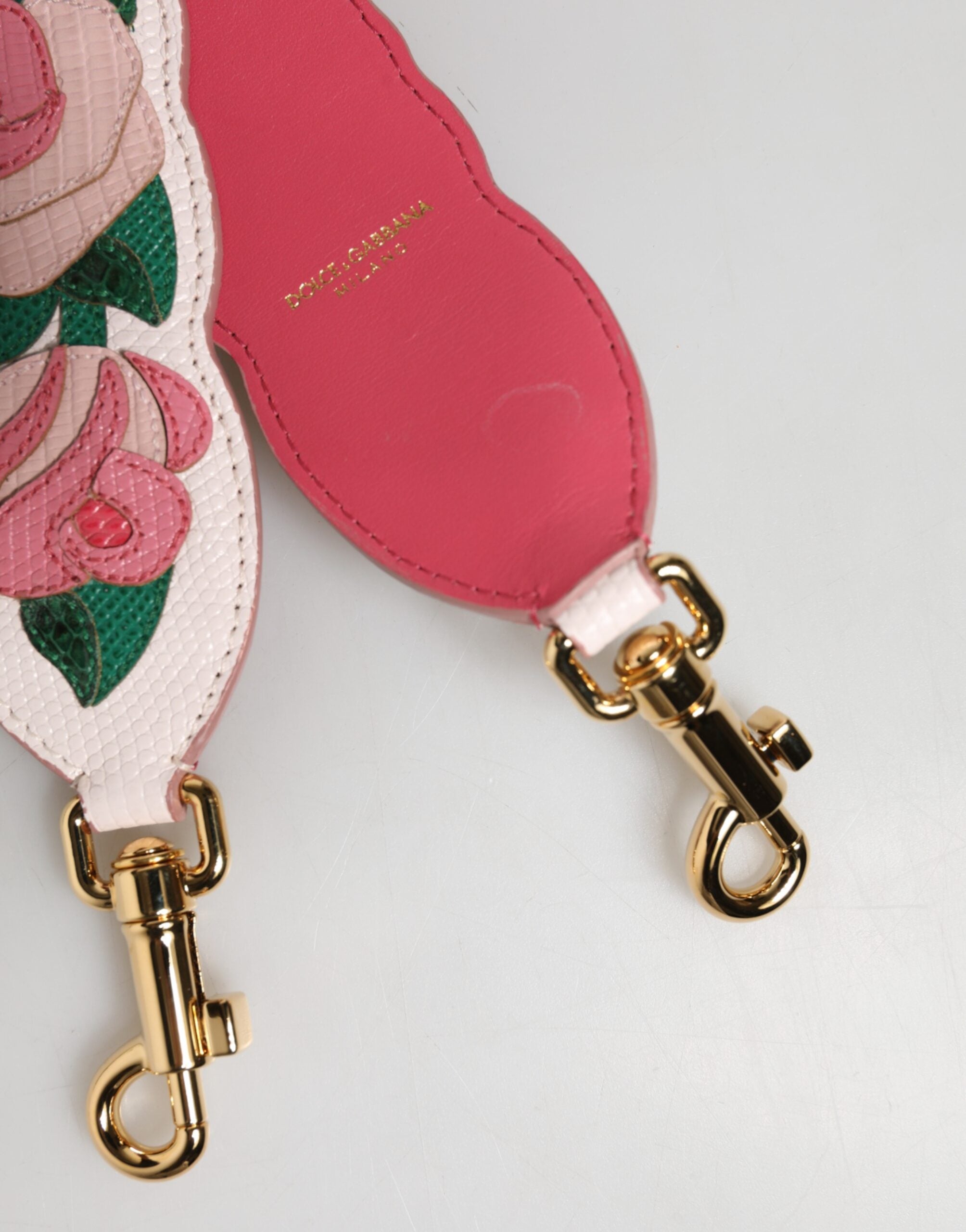 Dolce & Gabbana Florale Kalbsleder-Schultergurt für Taschen