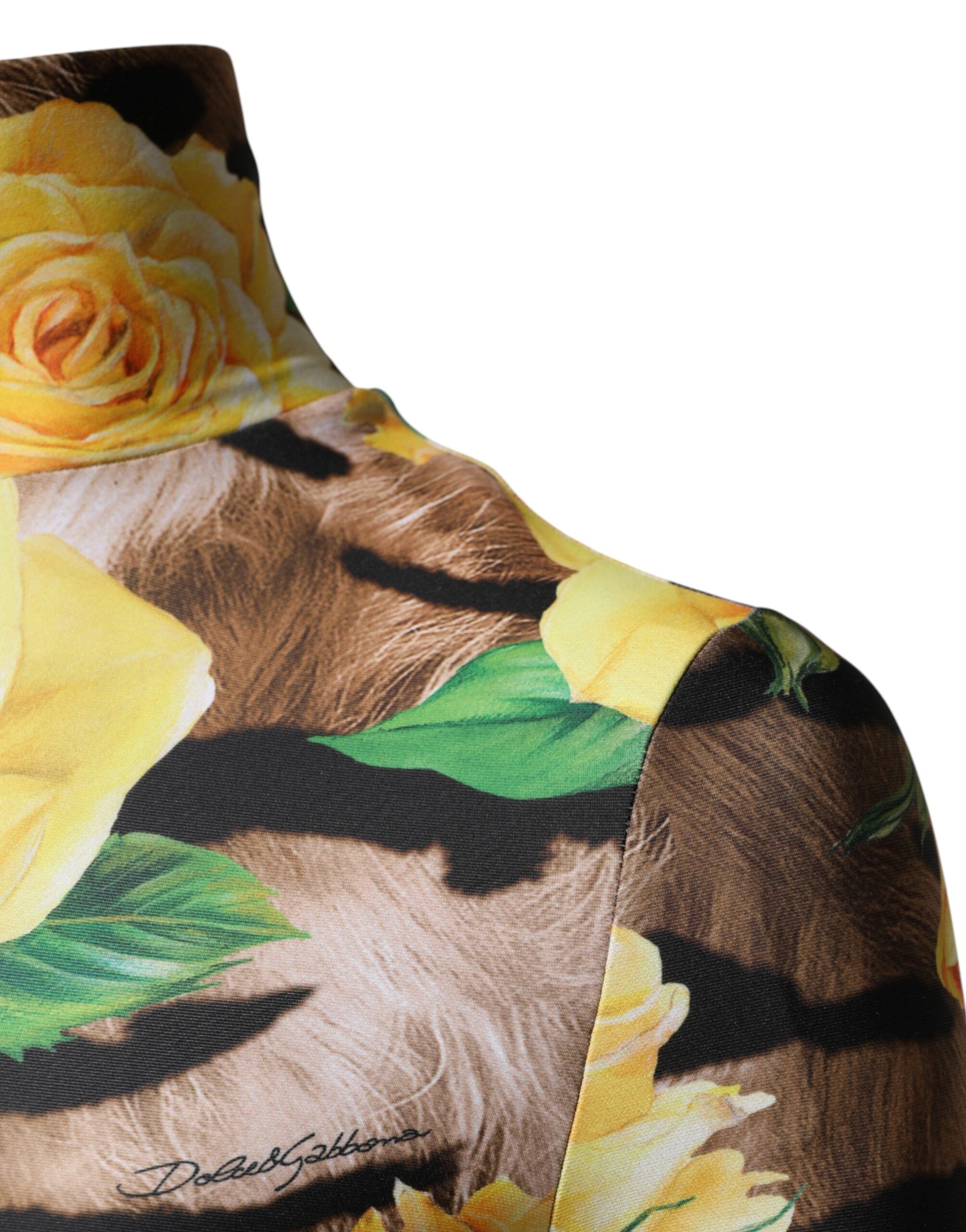 Dolce & Gabbana Mini-Kleid mit floralem Multicolor-Print