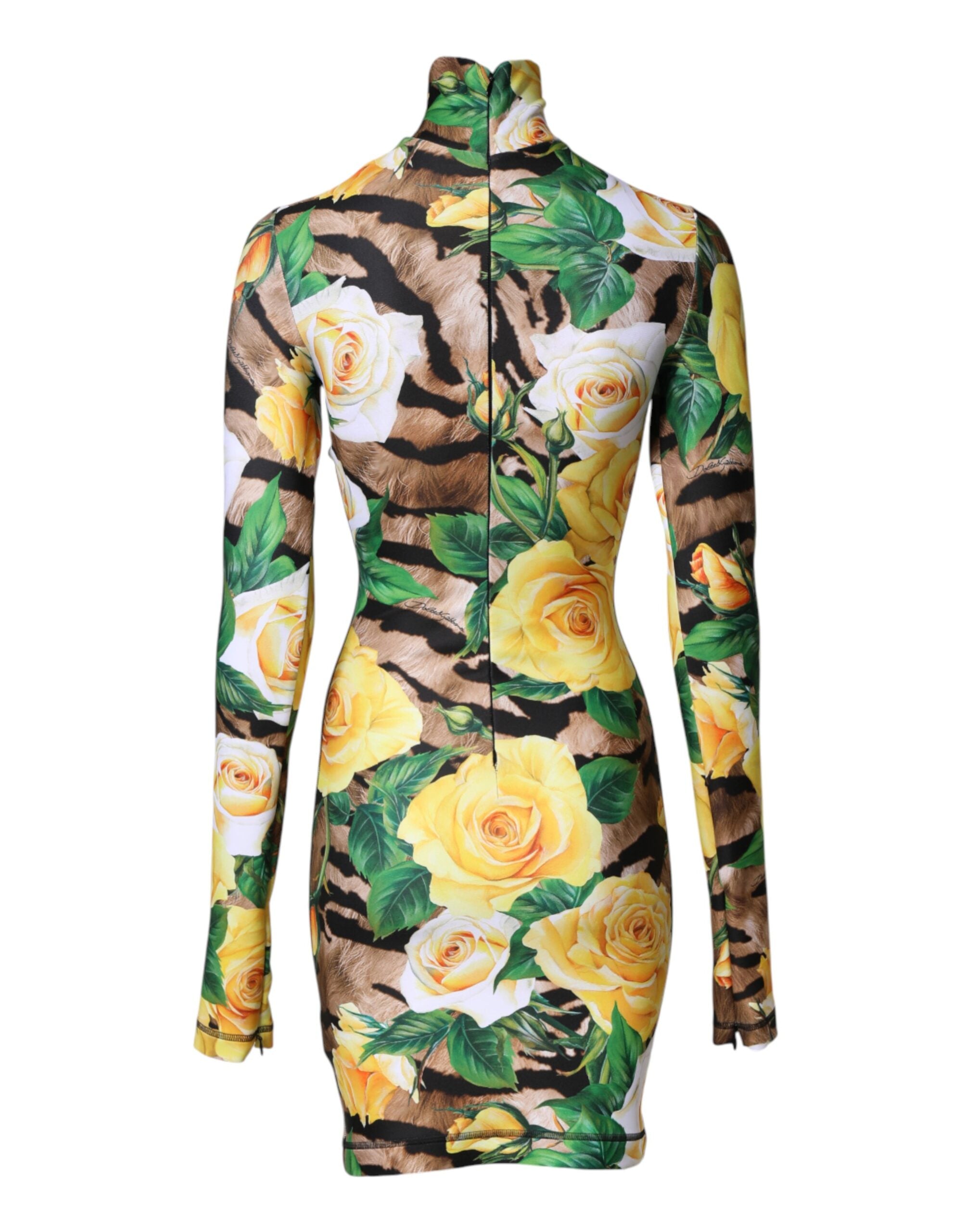Dolce & Gabbana Mini-Kleid mit floralem Multicolor-Print