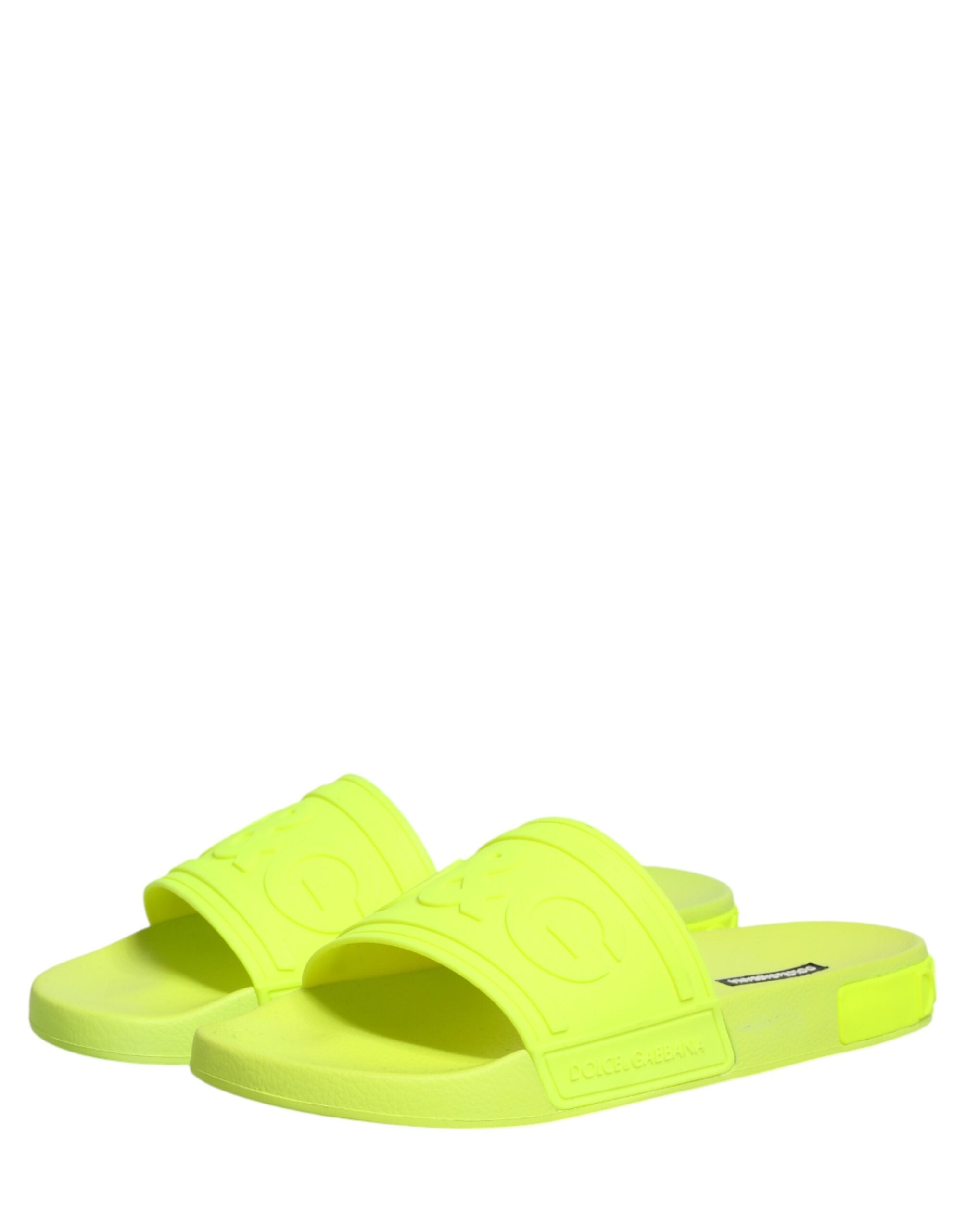 Dolce & Gabbana Grüne Gummisandalen für den Strand