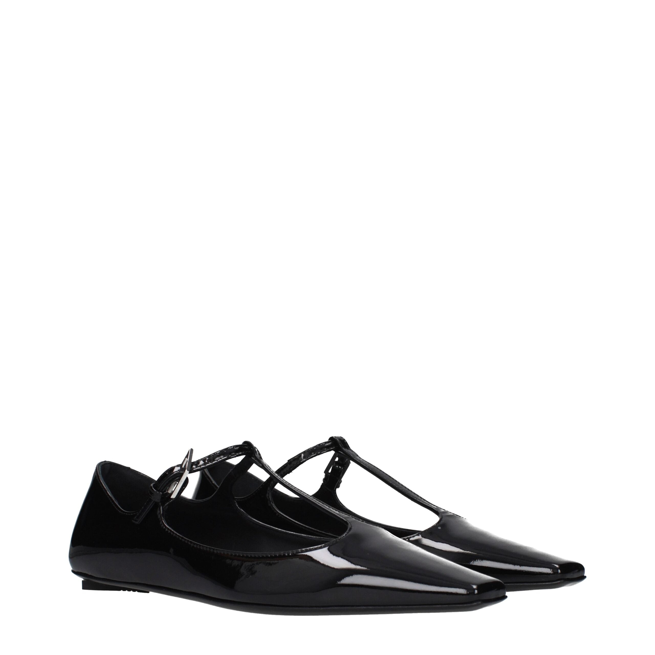 The Attico Schwarze Ballerinas aus Leder