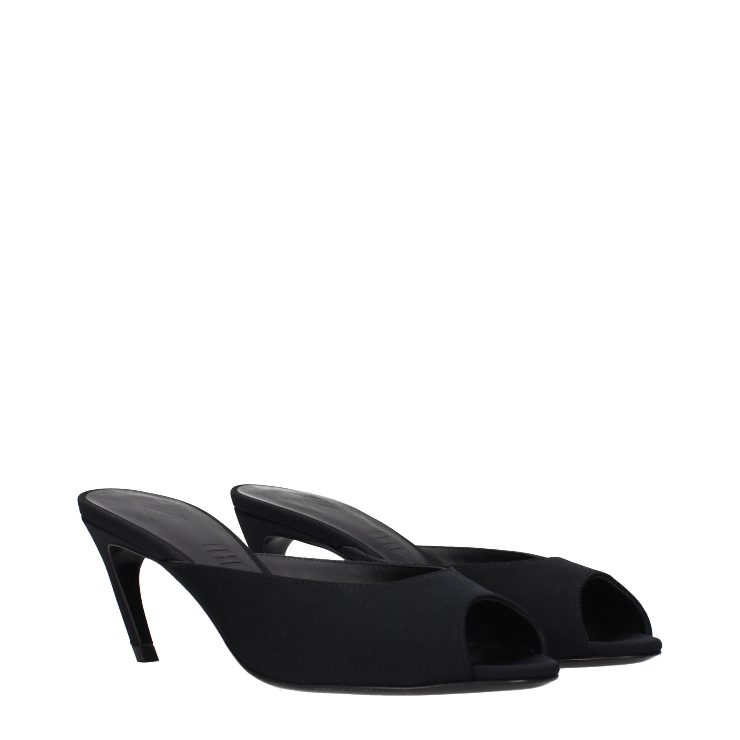The Attico Schwarze Sandalen aus Stoff