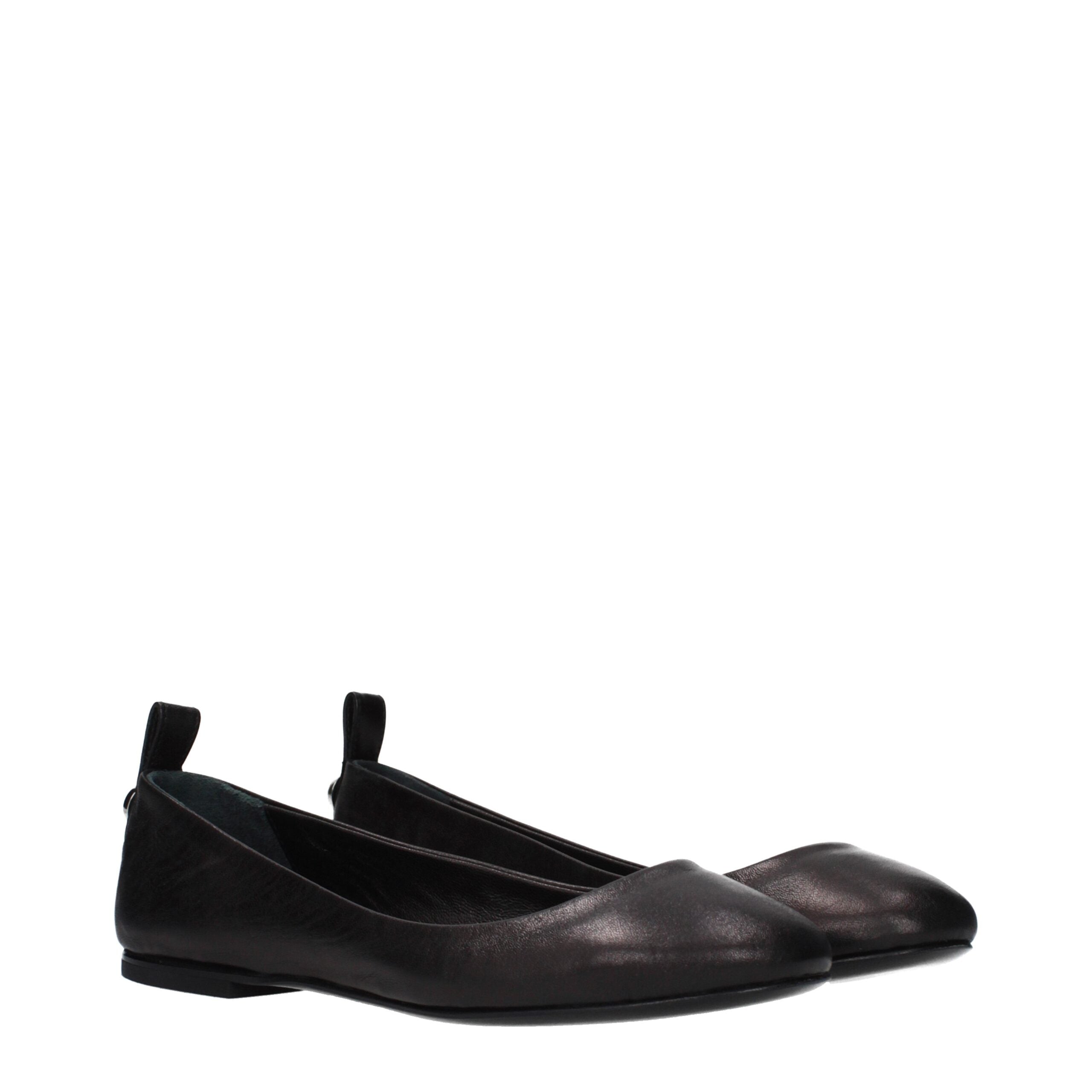 The Attico Schwarze Ballerinas aus Leder