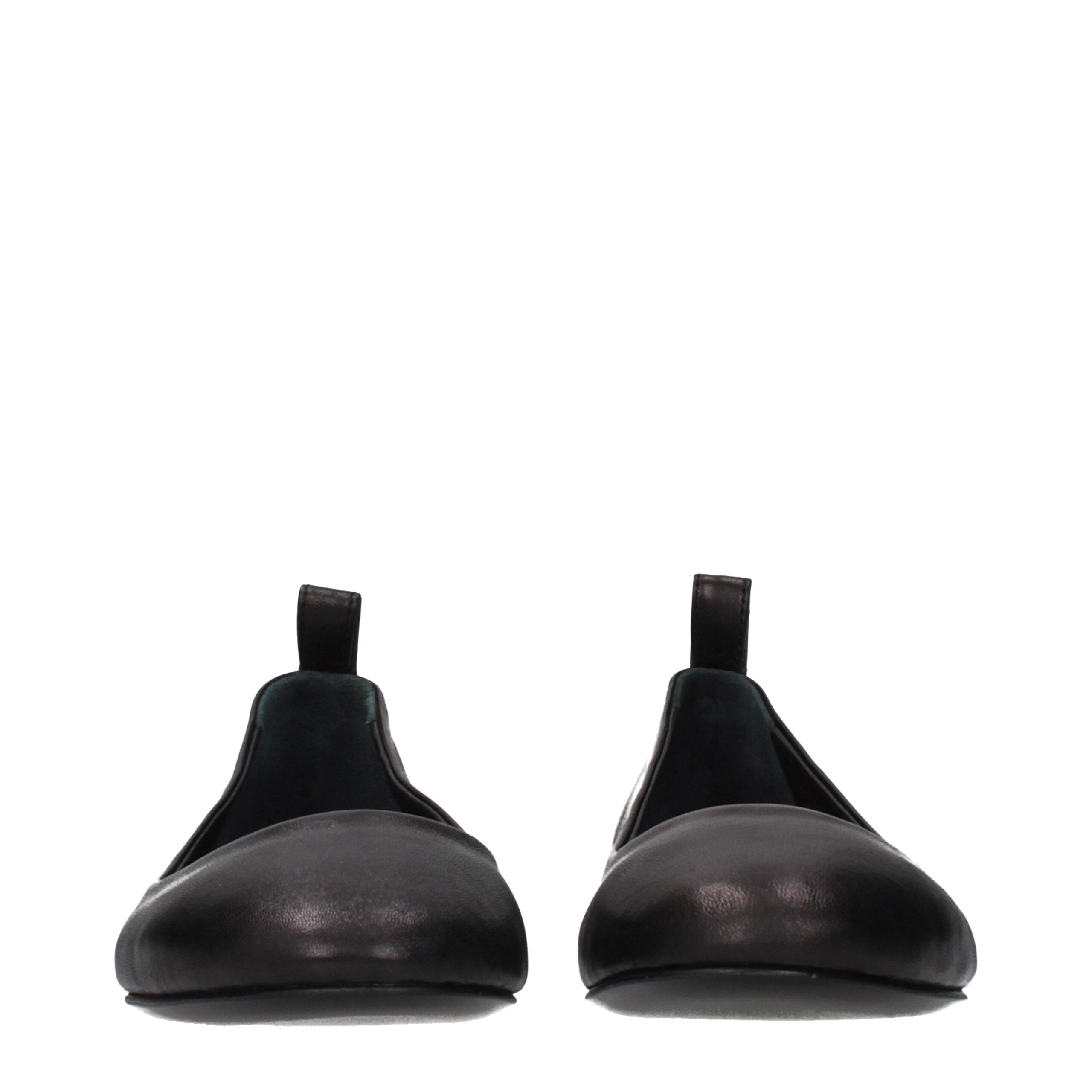 The Attico Schwarze Ballerinas aus Leder