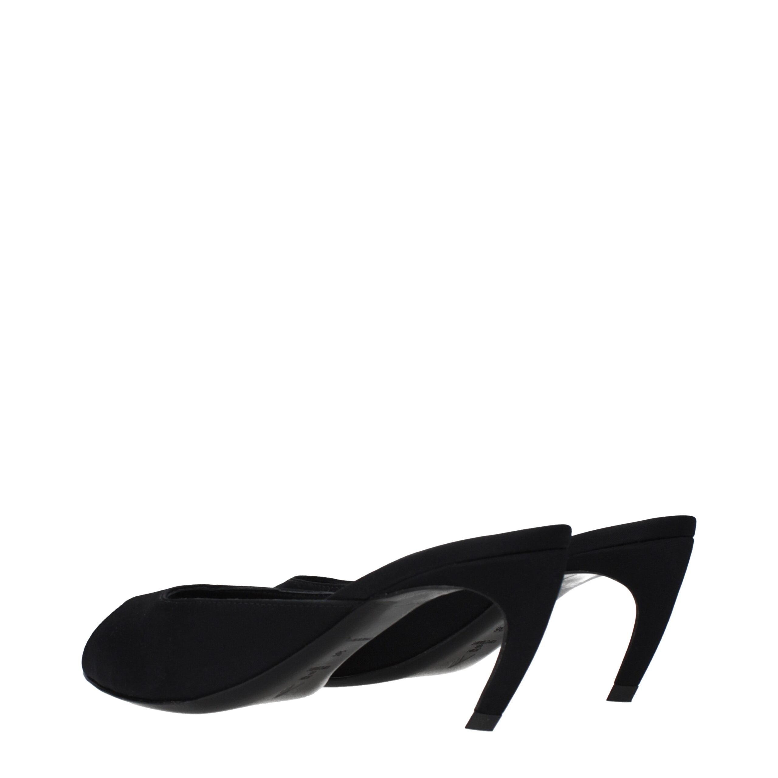 The Attico Schwarze Sandalen aus Stoff