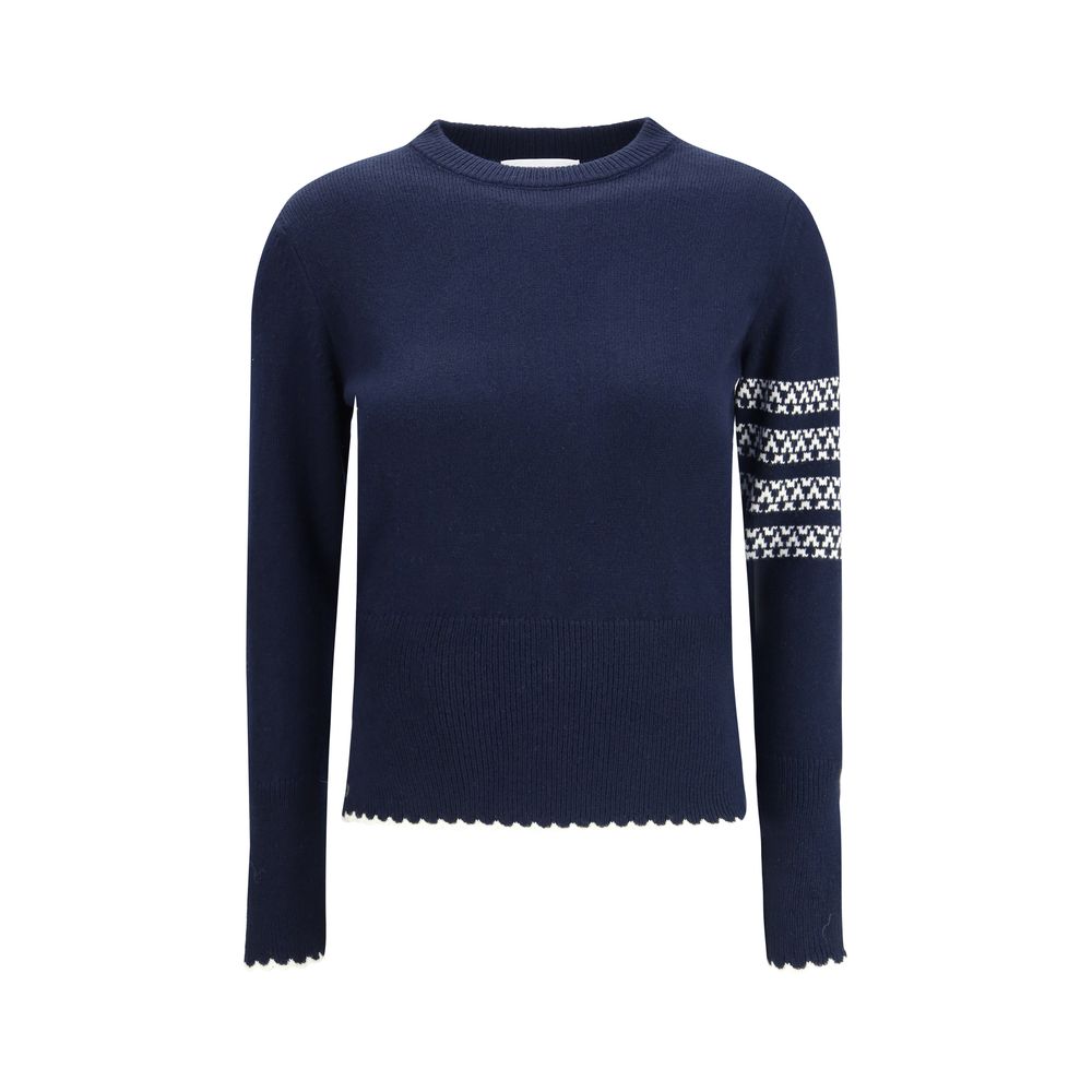 Thom Browne Blauer Wollpullover Oves Aries