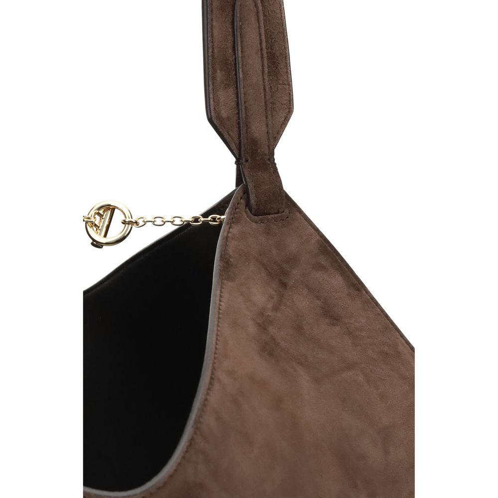 Khaite Braune Kalbsleder Bos Taurus Schultertasche