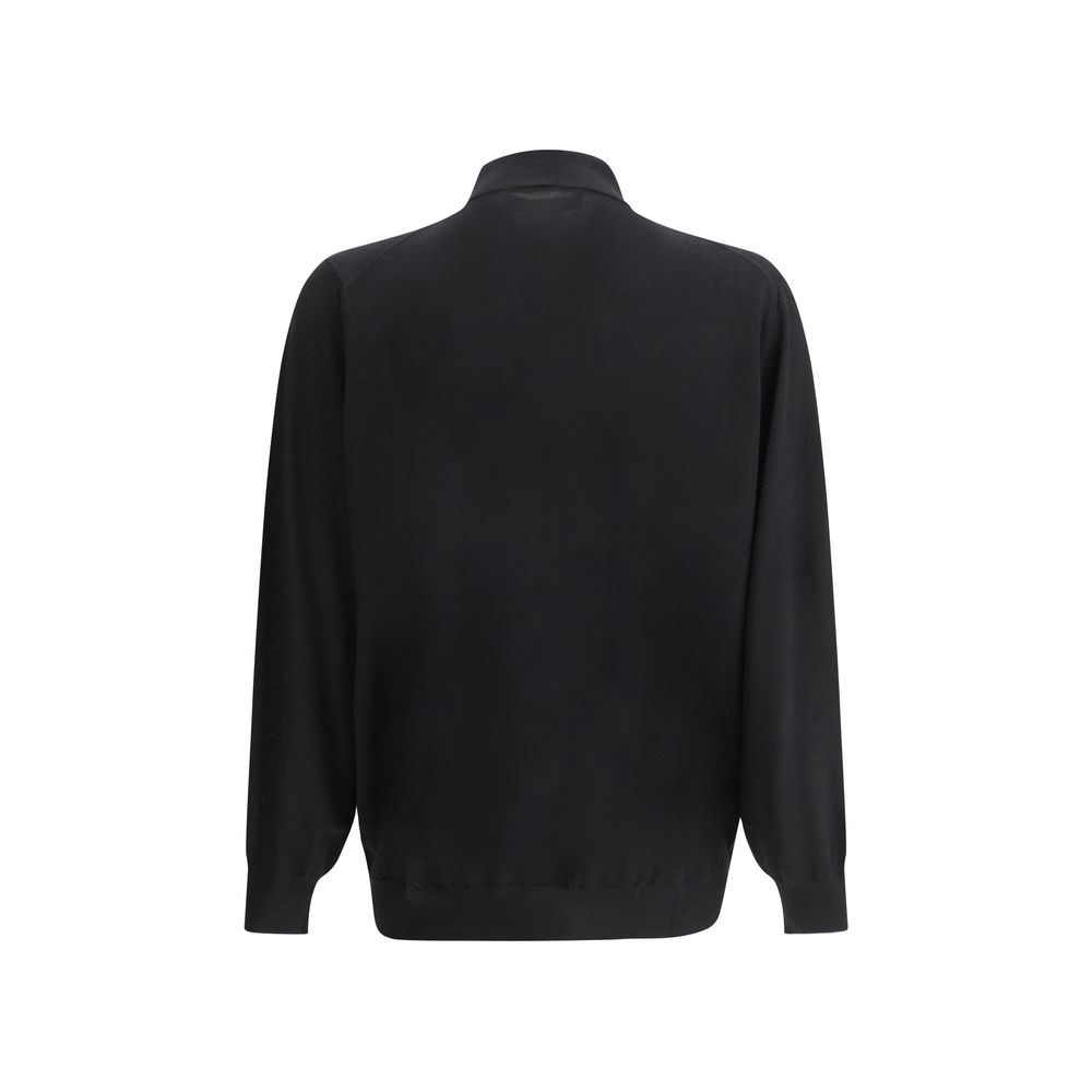 Brunello Cucinelli Schwarzes Kaschmir-Hemd