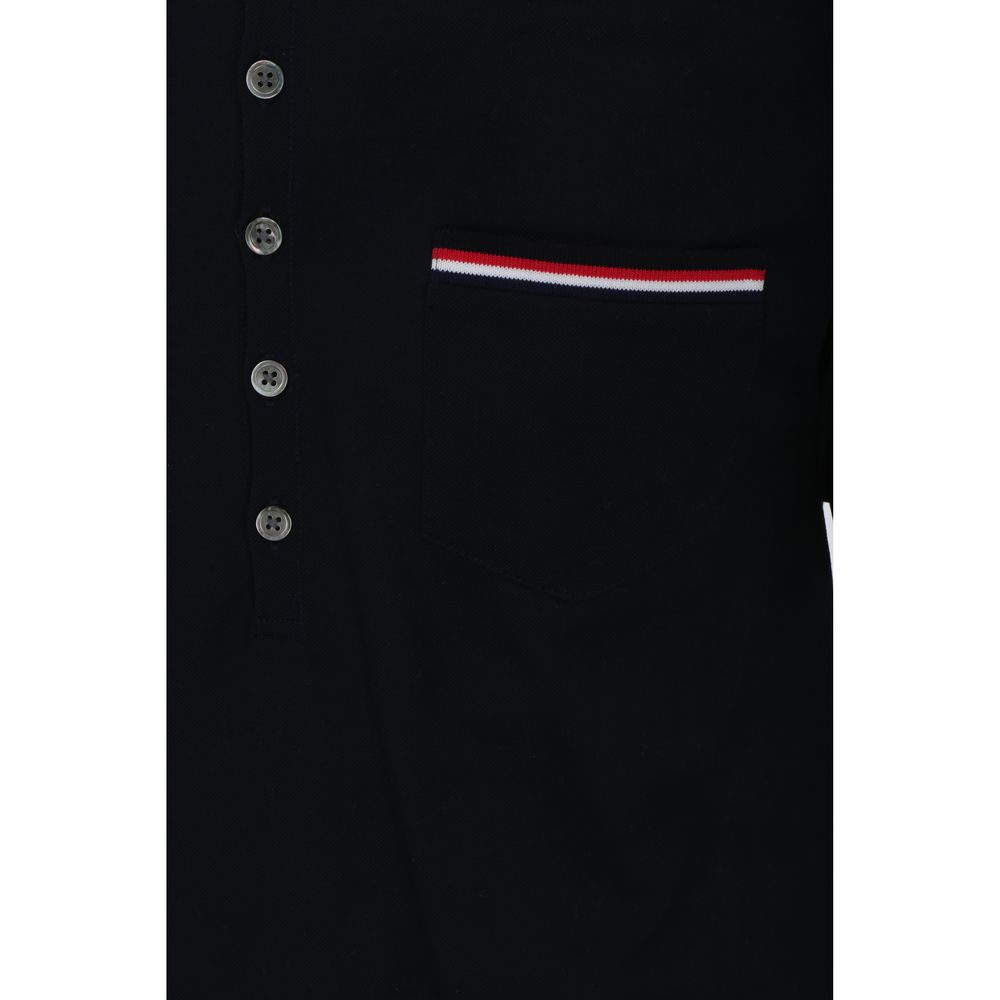 Thom Browne Blaues Baumwoll-Polohemd